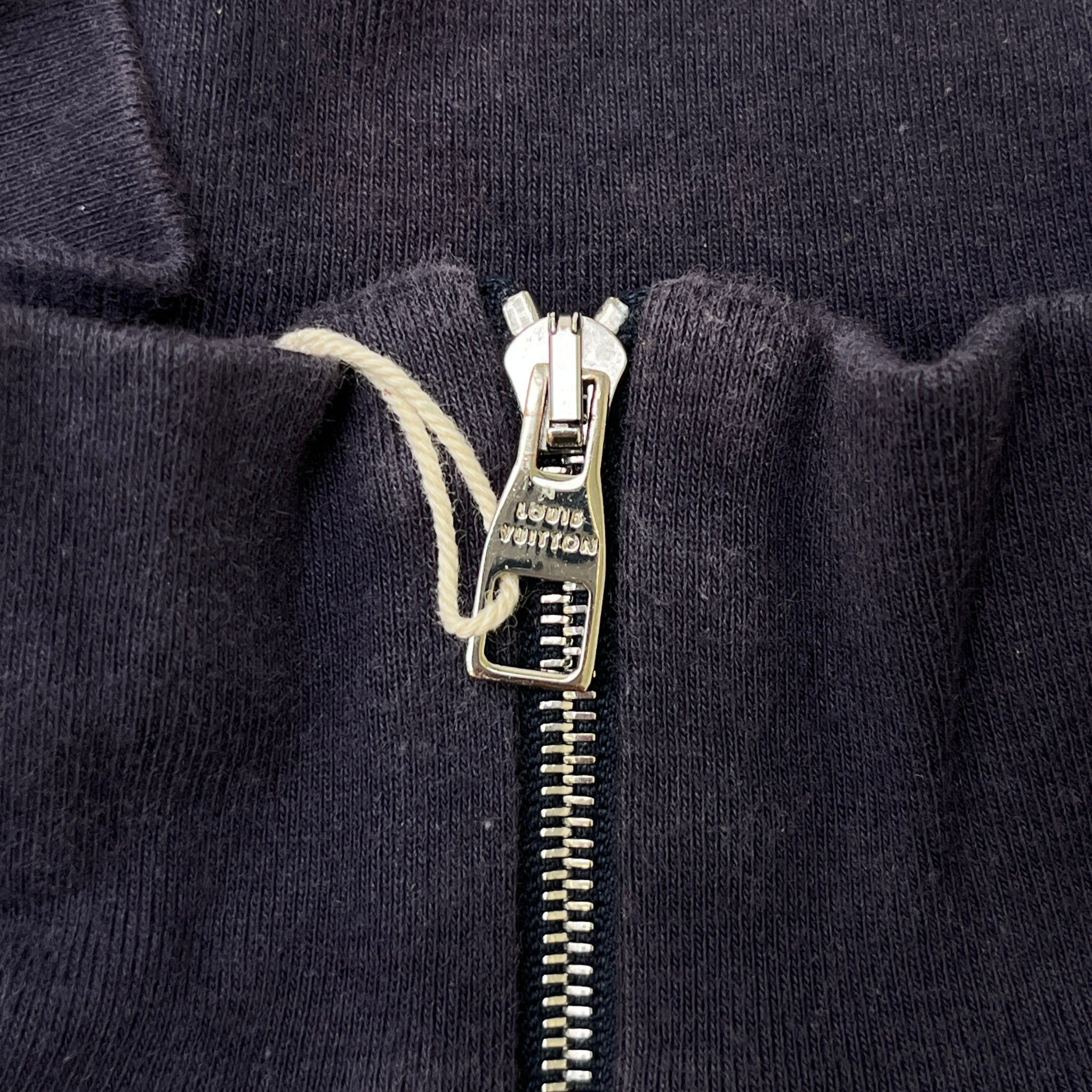 Men's Lv Embroidered Patch Jumper Navy Size M