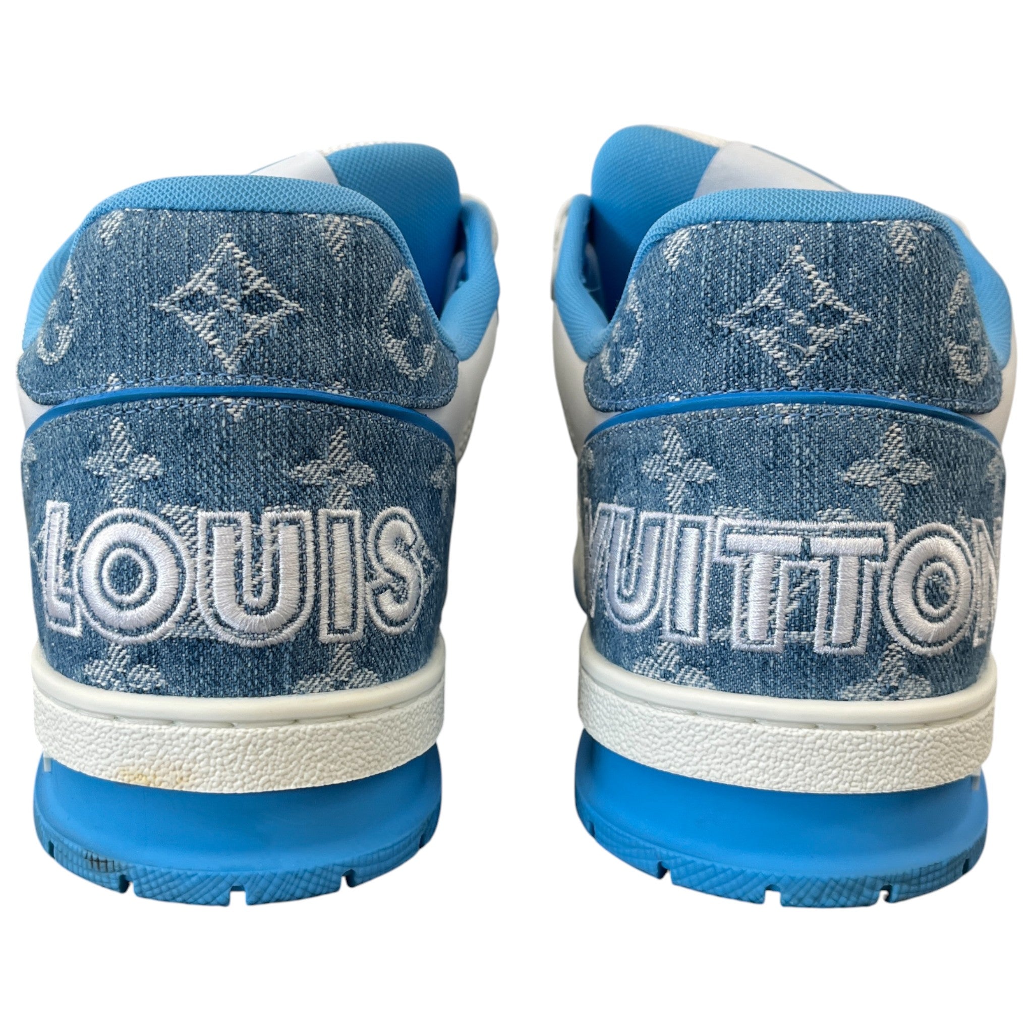 Men's Lv Velcro Strap Low Trainers Blue Size EU 41.5 / UK 7.5