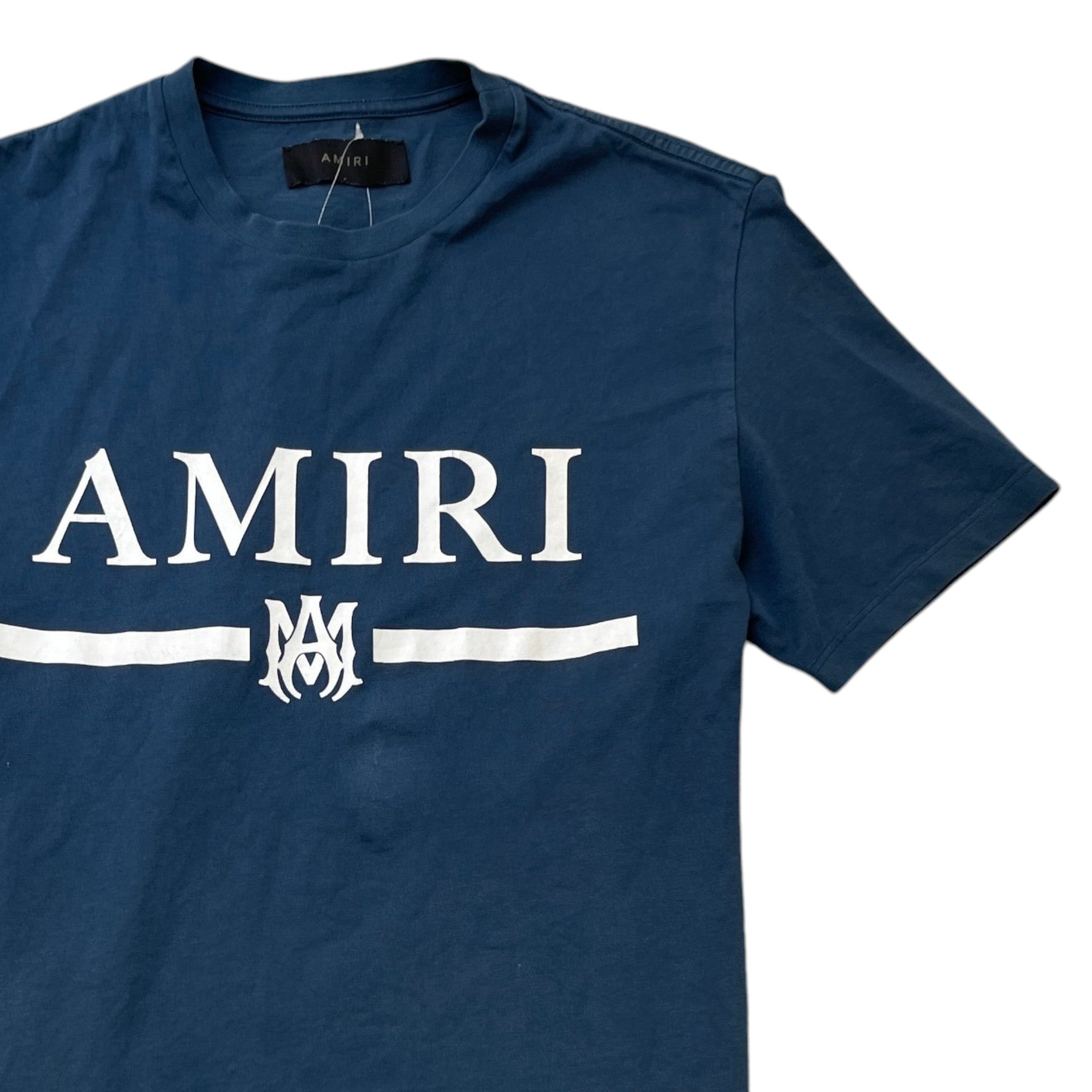 Men's Logo Print T-Shirt Blue Size M
