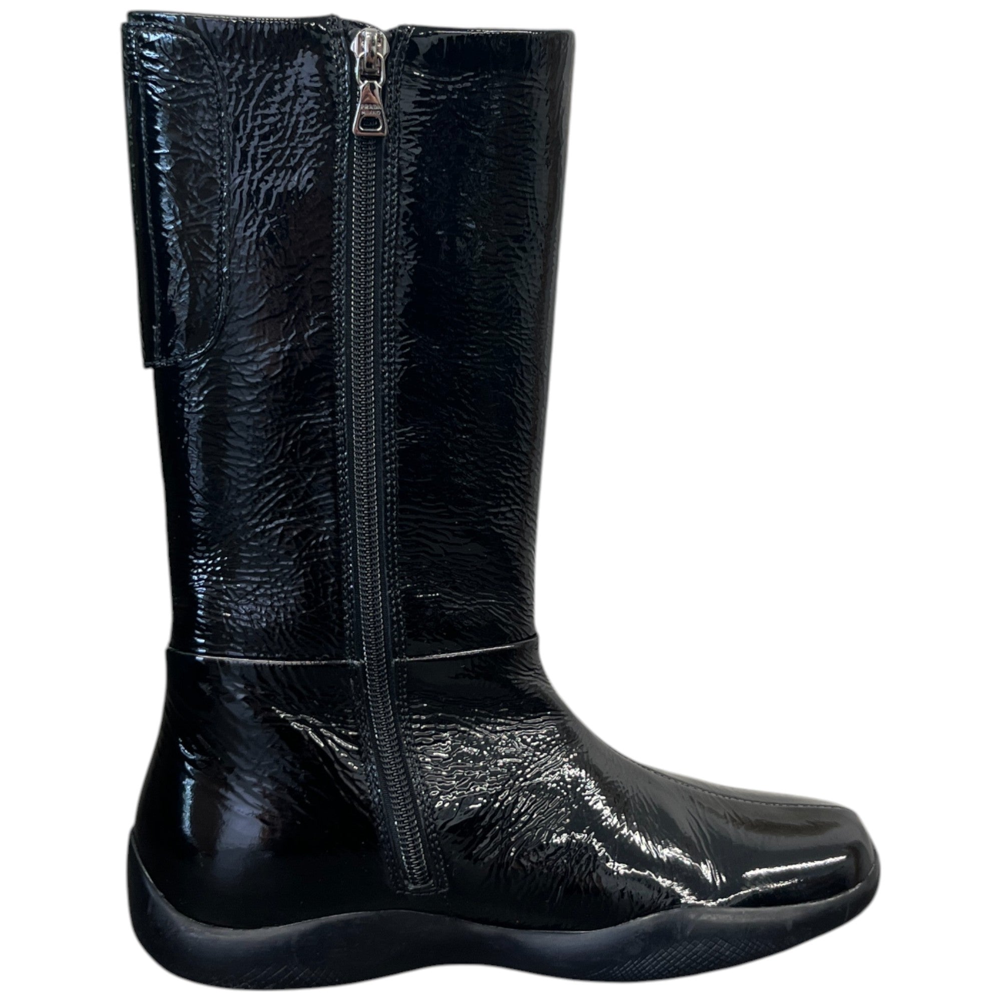 Women's Logo Zip Up Boots Black Size EU 35 / UK 2