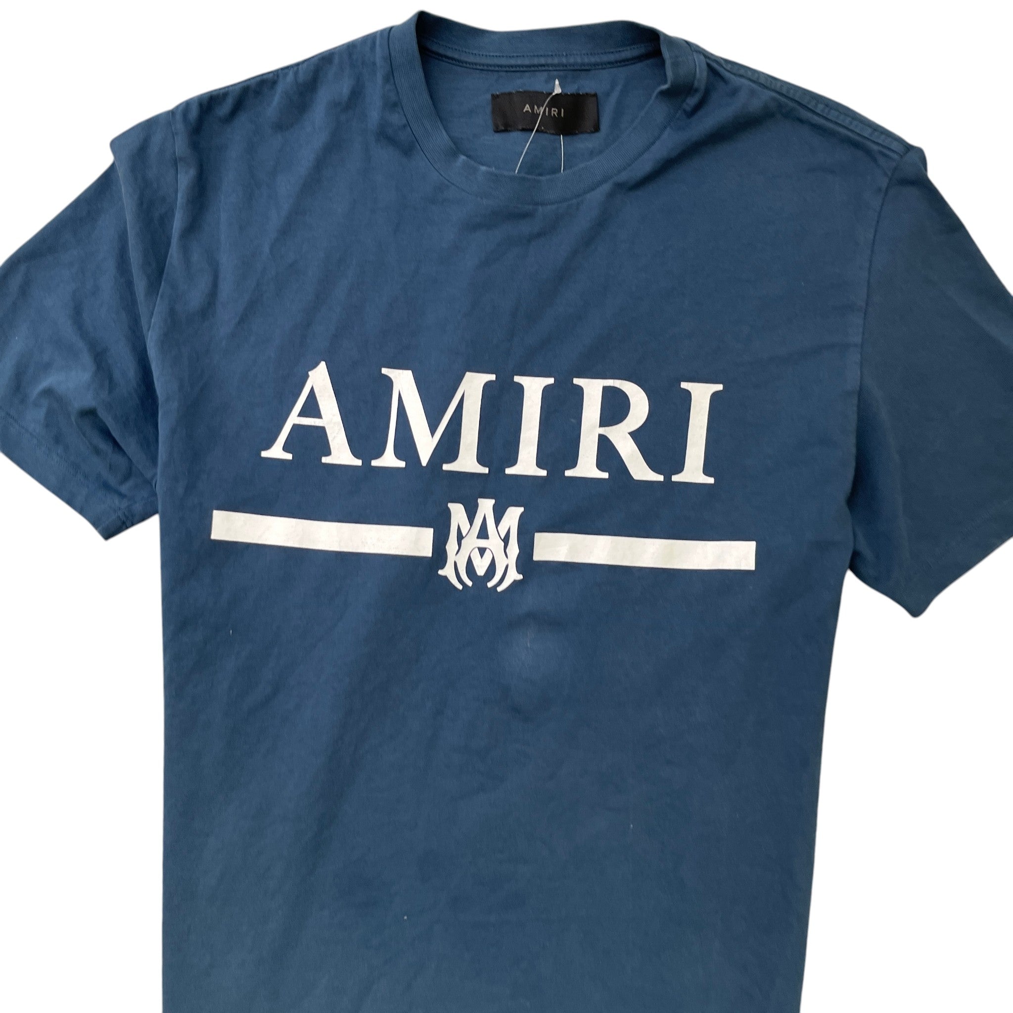 Men's Logo Print T-Shirt Blue Size M