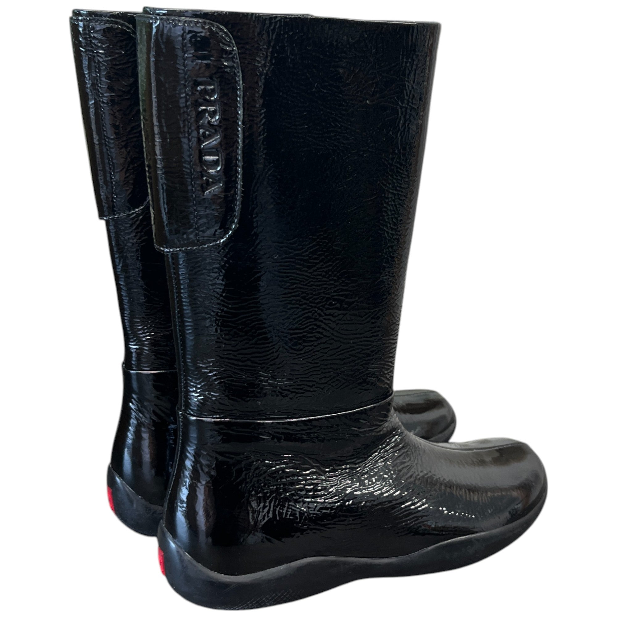 Women's Logo Zip Up Boots Black Size EU 35 / UK 2