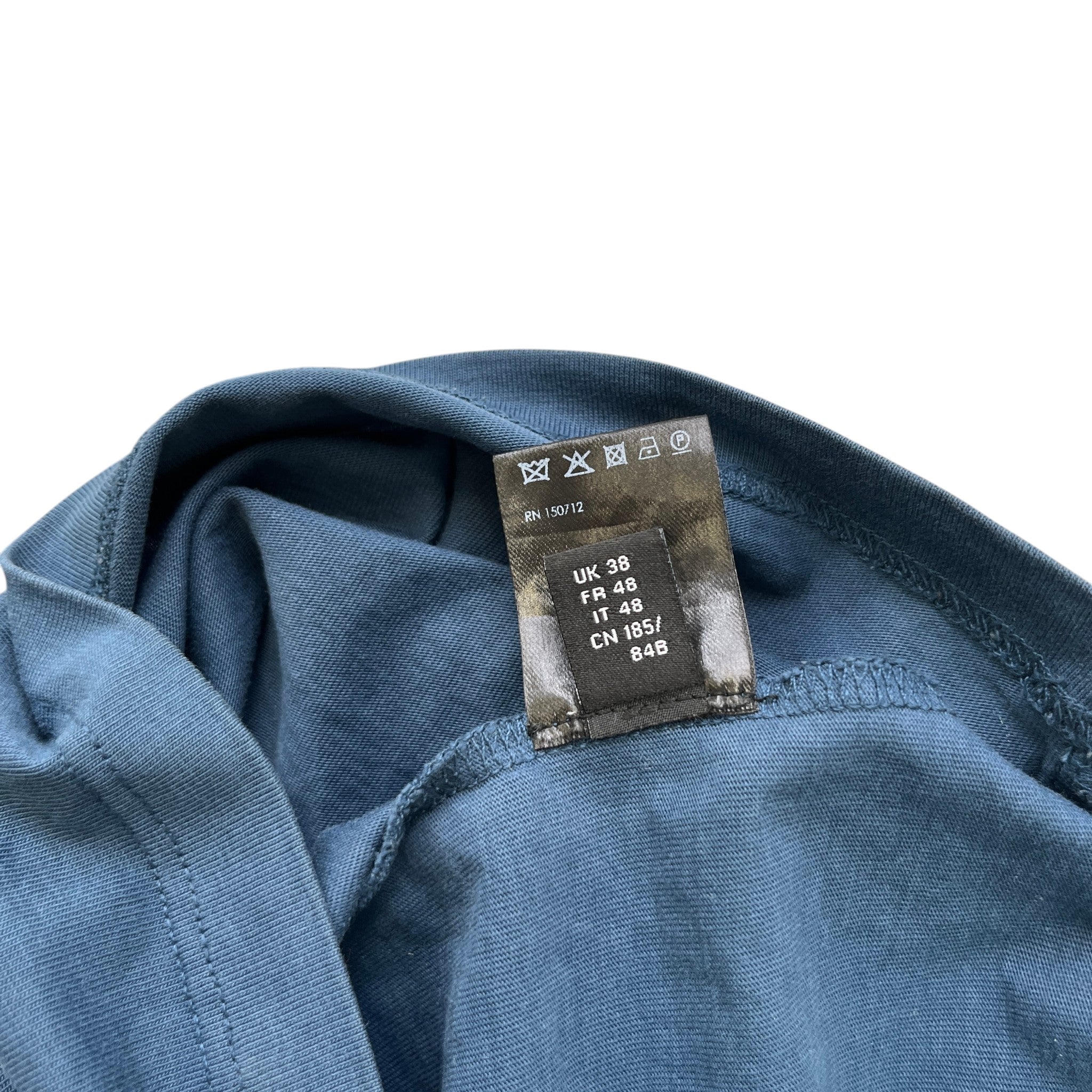 Men's Logo Print T-Shirt Blue Size M