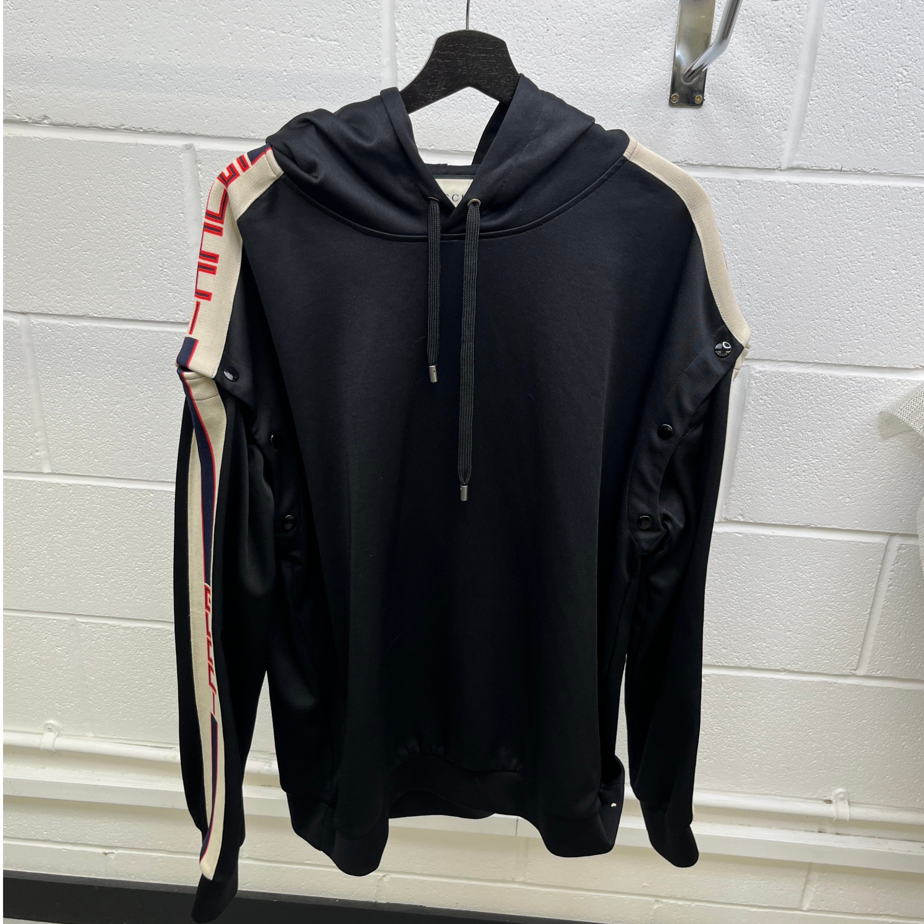 Men's Technical Jersey Detachable Sleeves Top Black Size L