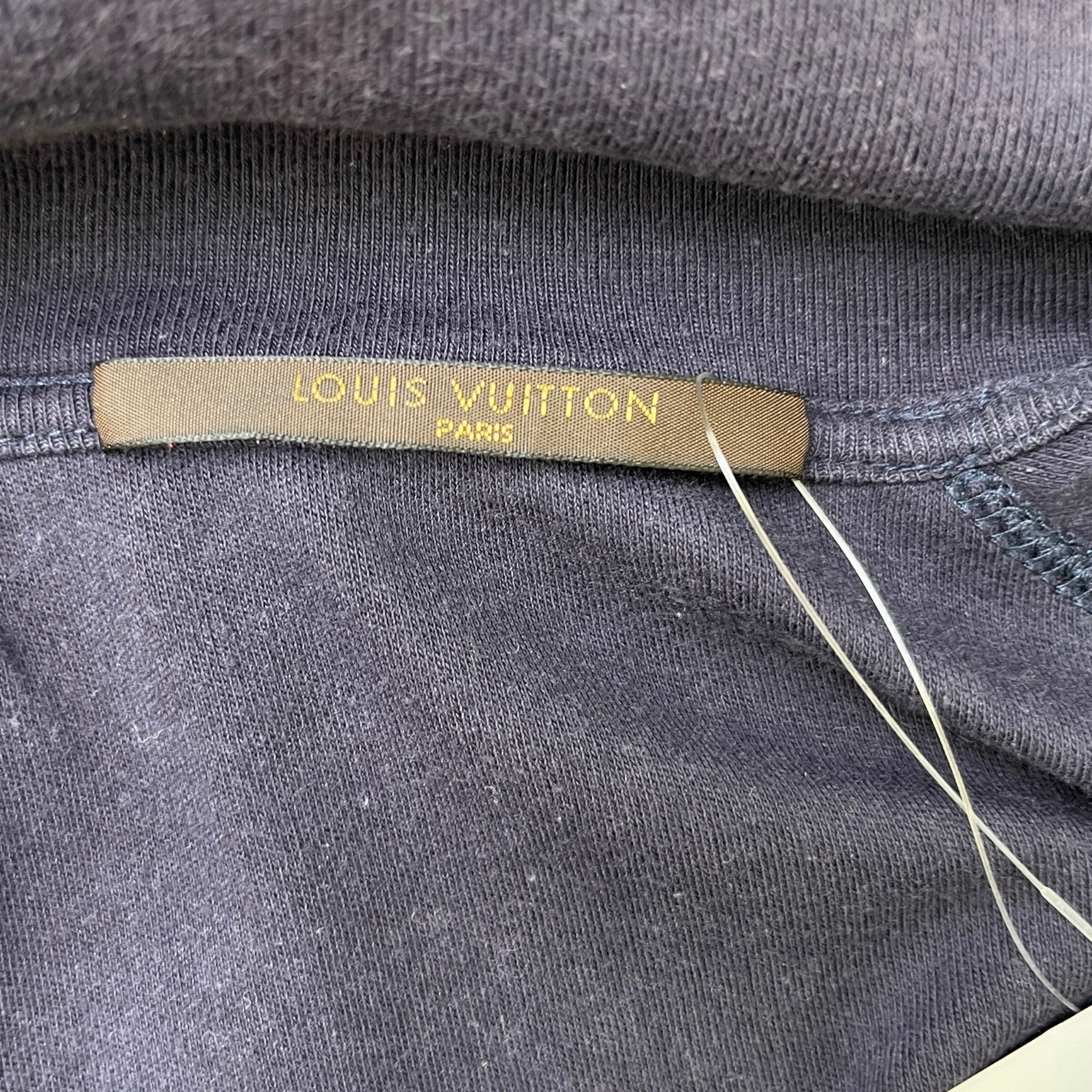 Men's Lv Embroidered Patch Jumper Navy Size M