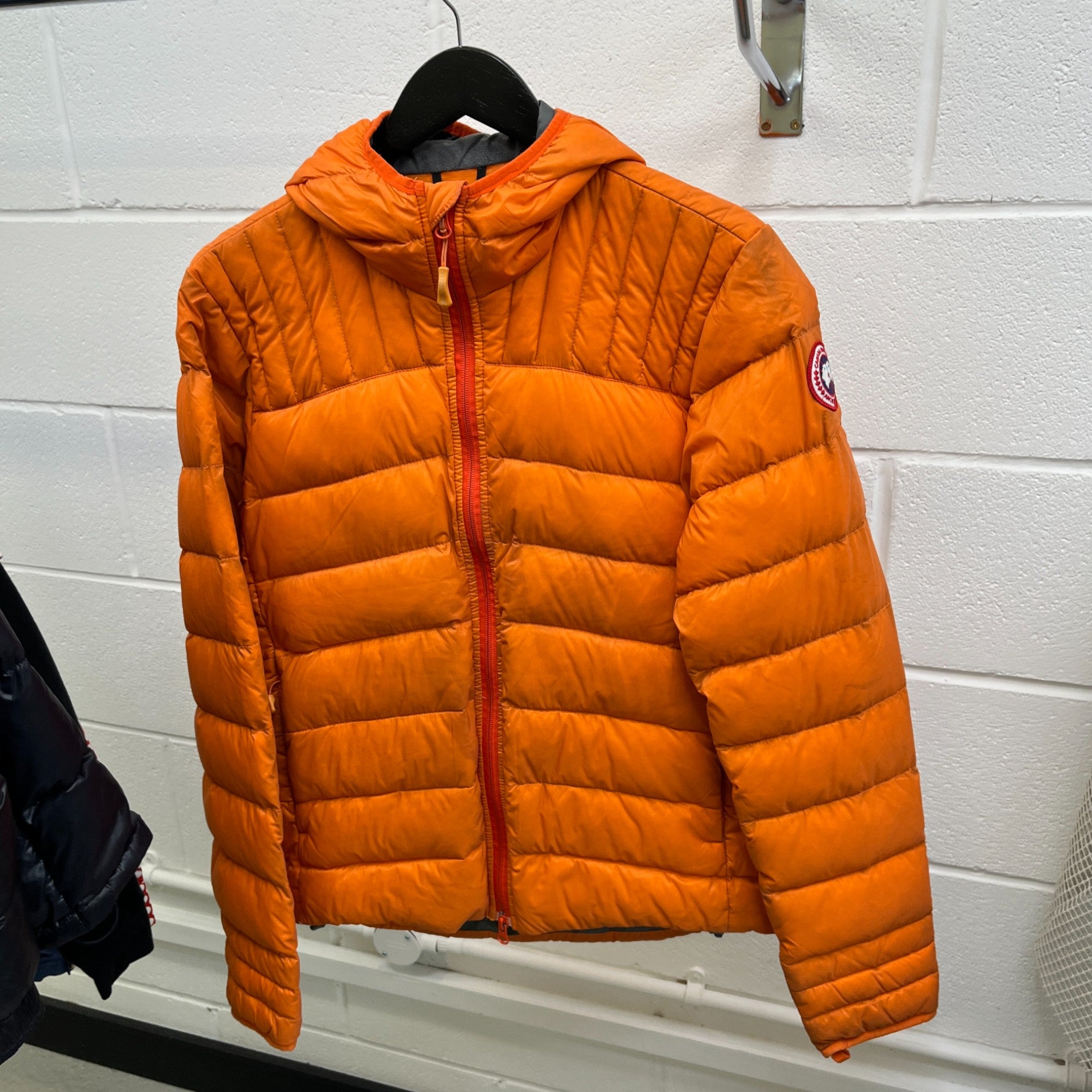 Men's Brookvale Hooded Down Jacket Orange Size S