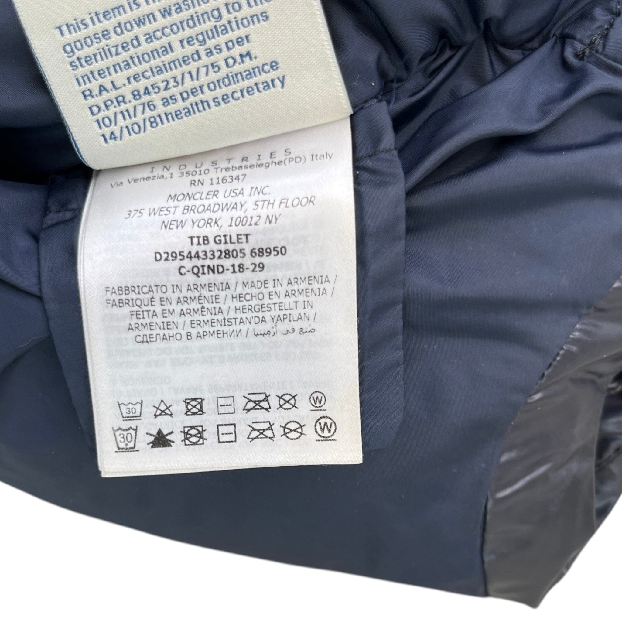 Men's Tib Junior Gilet Navy Size Age 14