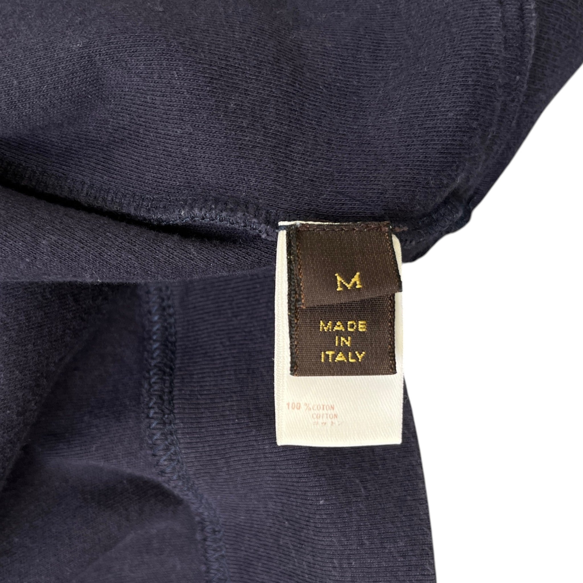 Men's Lv Embroidered Patch Jumper Navy Size M
