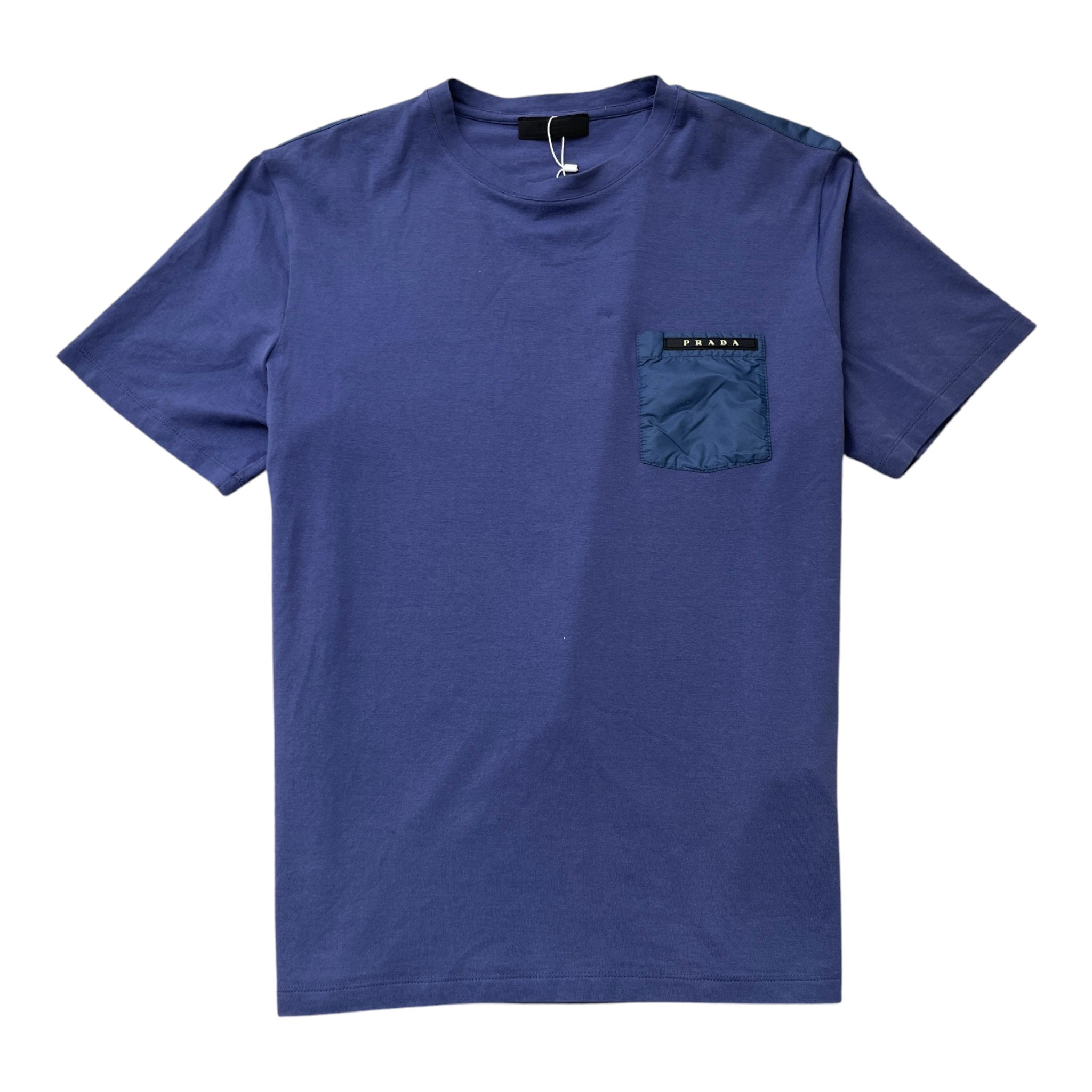 Men's Nylon Pocket Logo T-Shirt Blue Size L