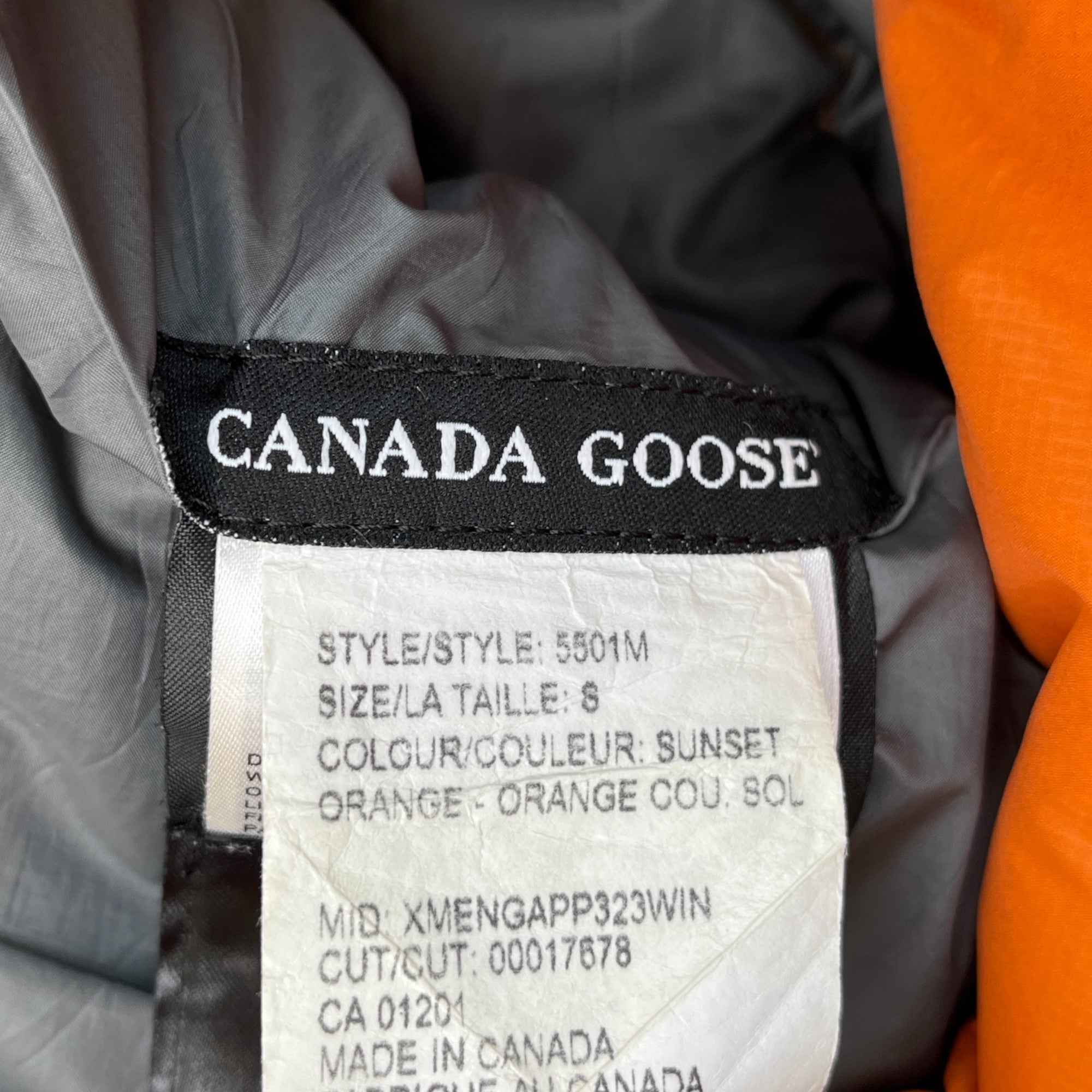 Men's Brookvale Hooded Down Jacket Orange Size S