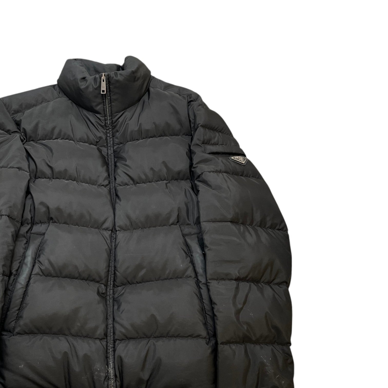 Men's Plaque Logo Down Jacket Black Size IT 52 / XL