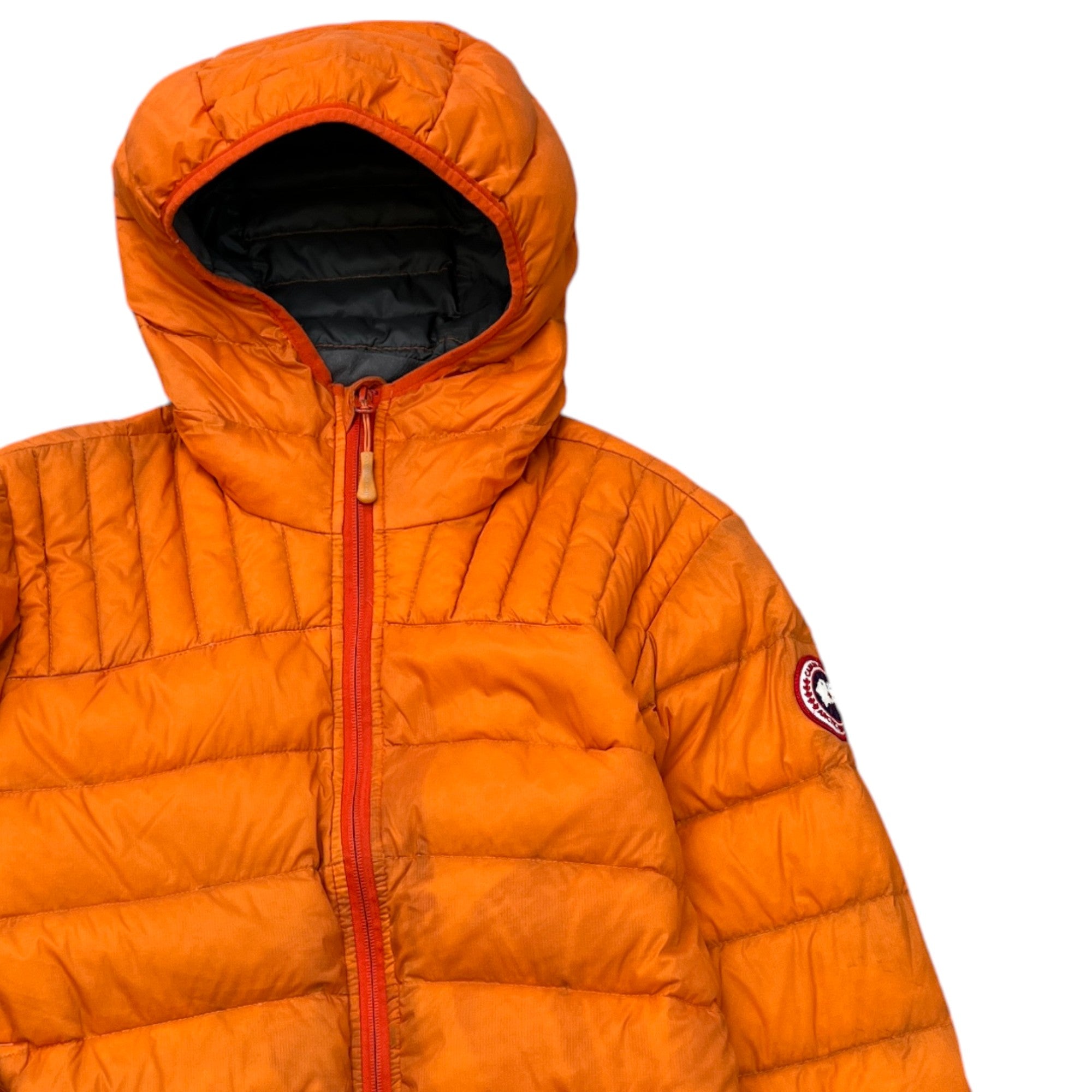 Men's Brookvale Hooded Down Jacket Orange Size S