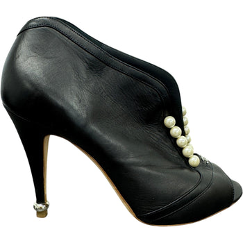 Women's CC Pearl Embellished Heels Black Size UK 5.5 / EU 38.5