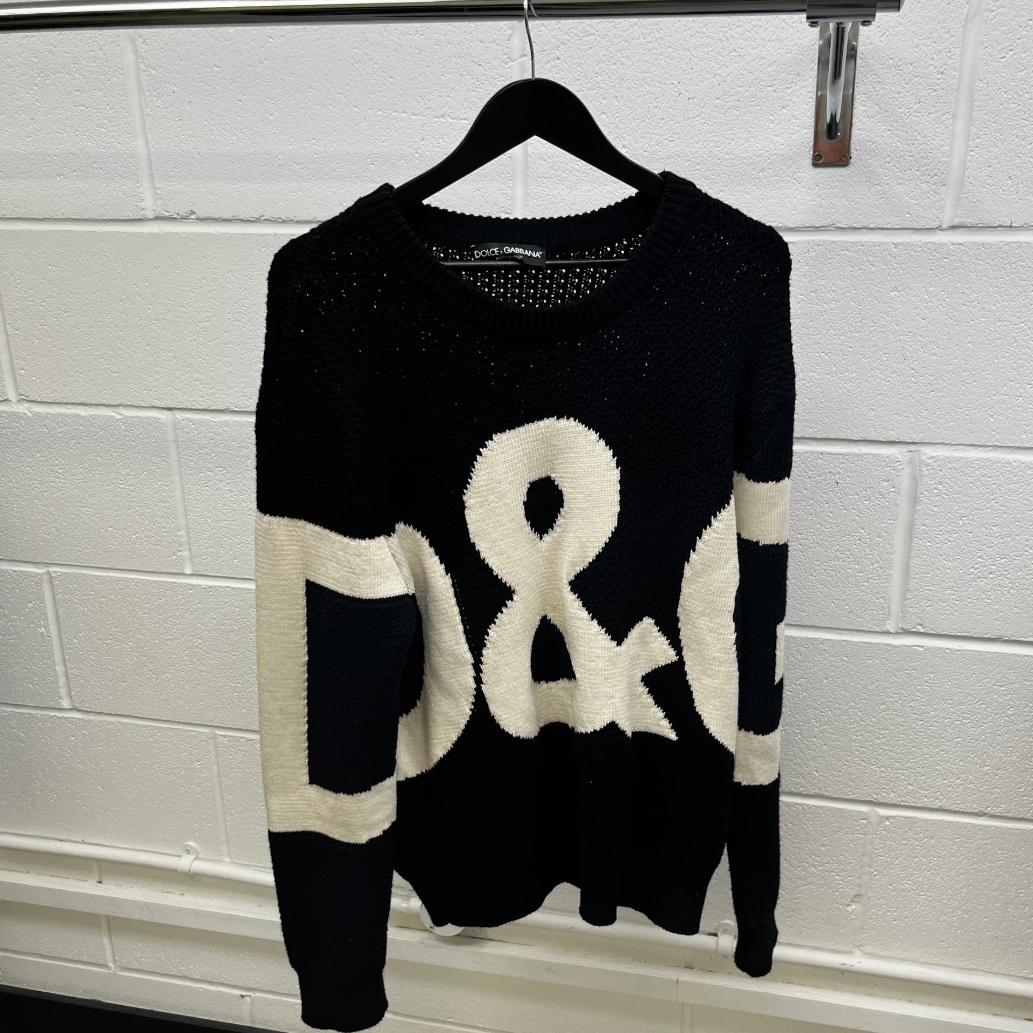 Men's D&G Logo Jumper Black Size M
