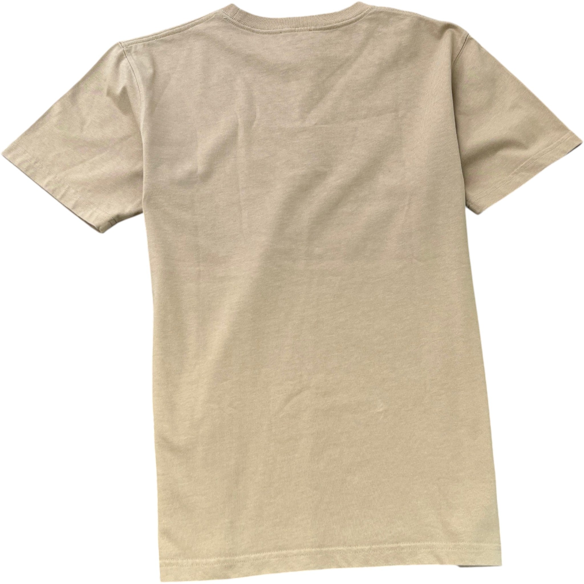 Men's Embroidered Logo T-Shirt Beige Size S