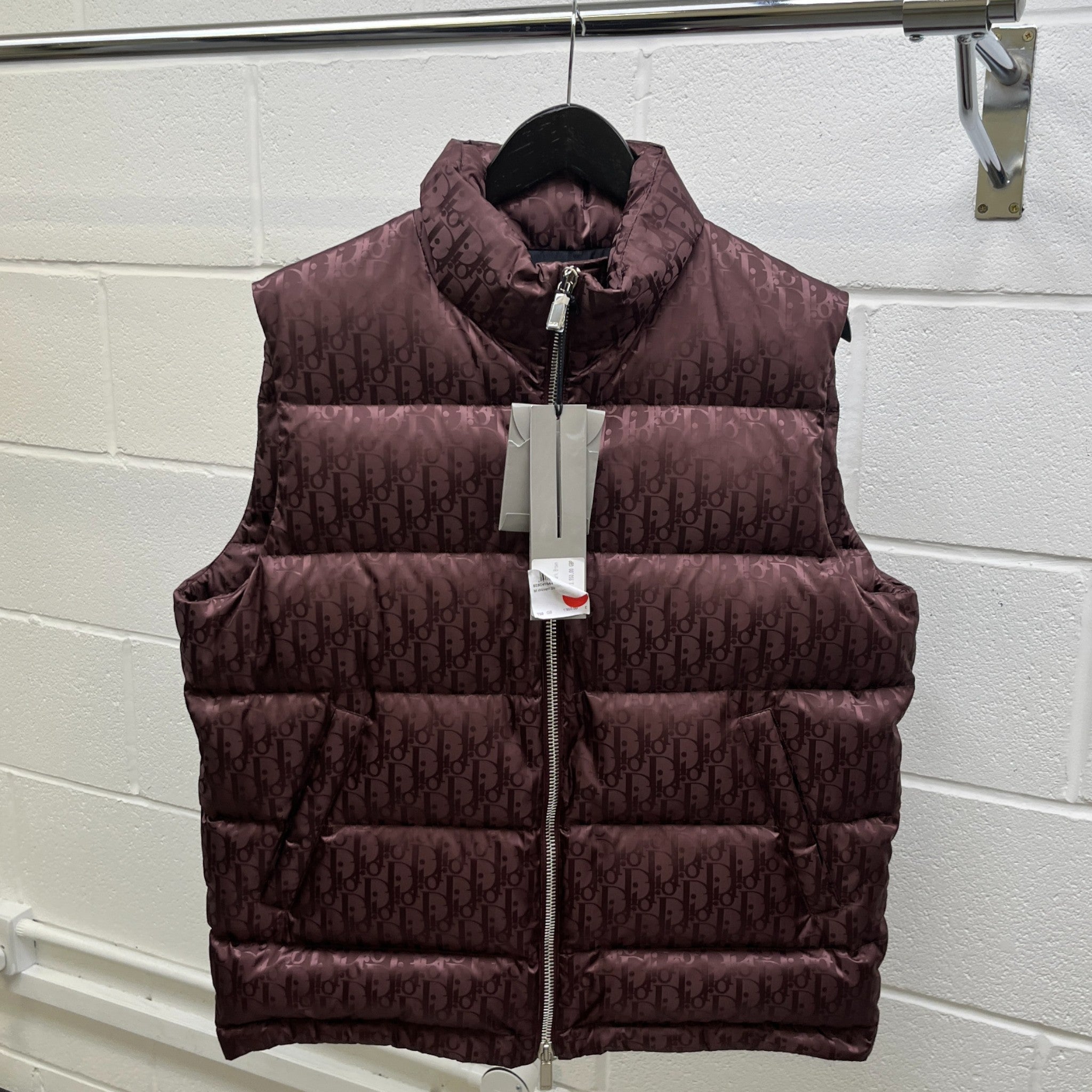 Men's Oblique Gilet Burgundy Size IT 46 / S