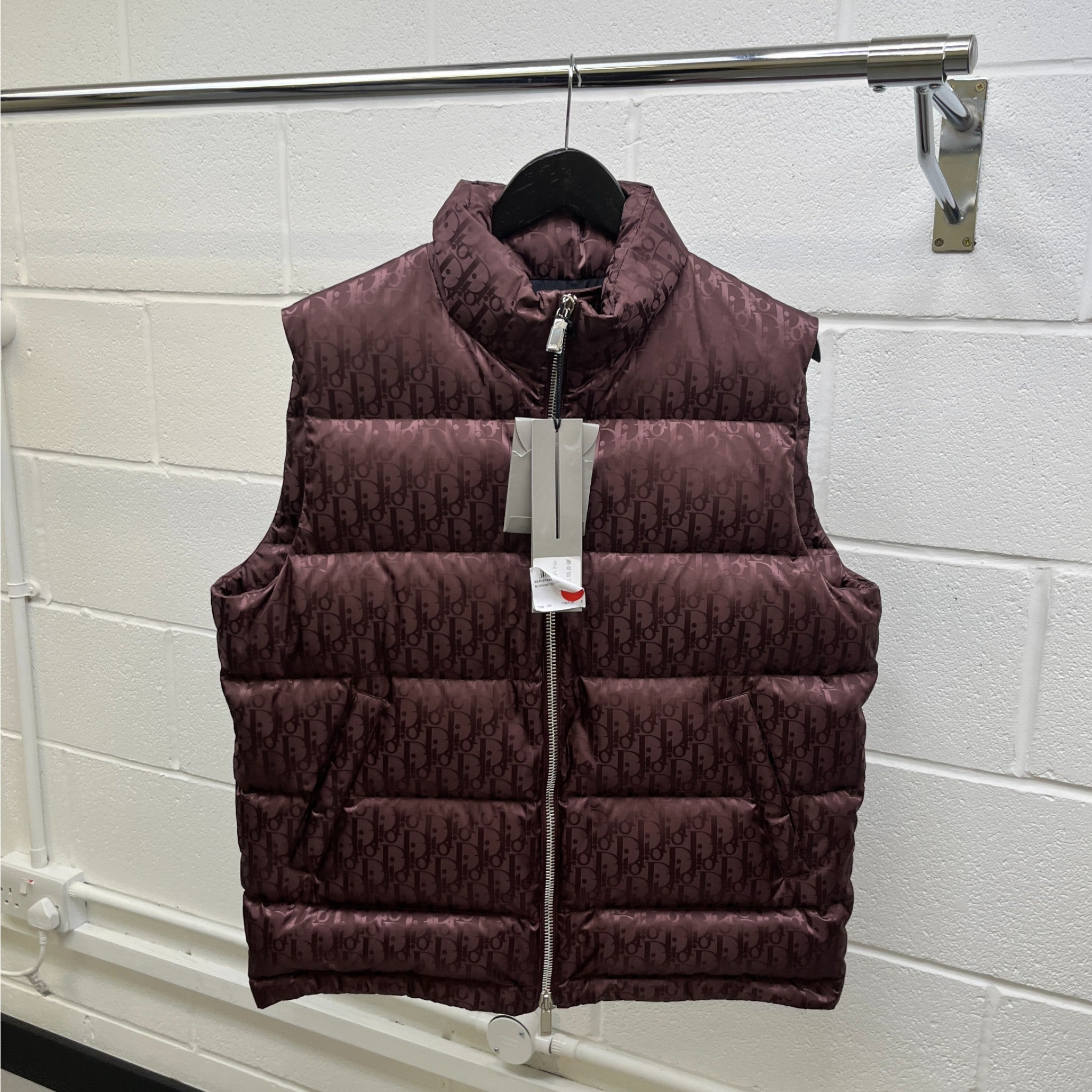 Men's Oblique Gilet Burgundy Size IT 48 / M