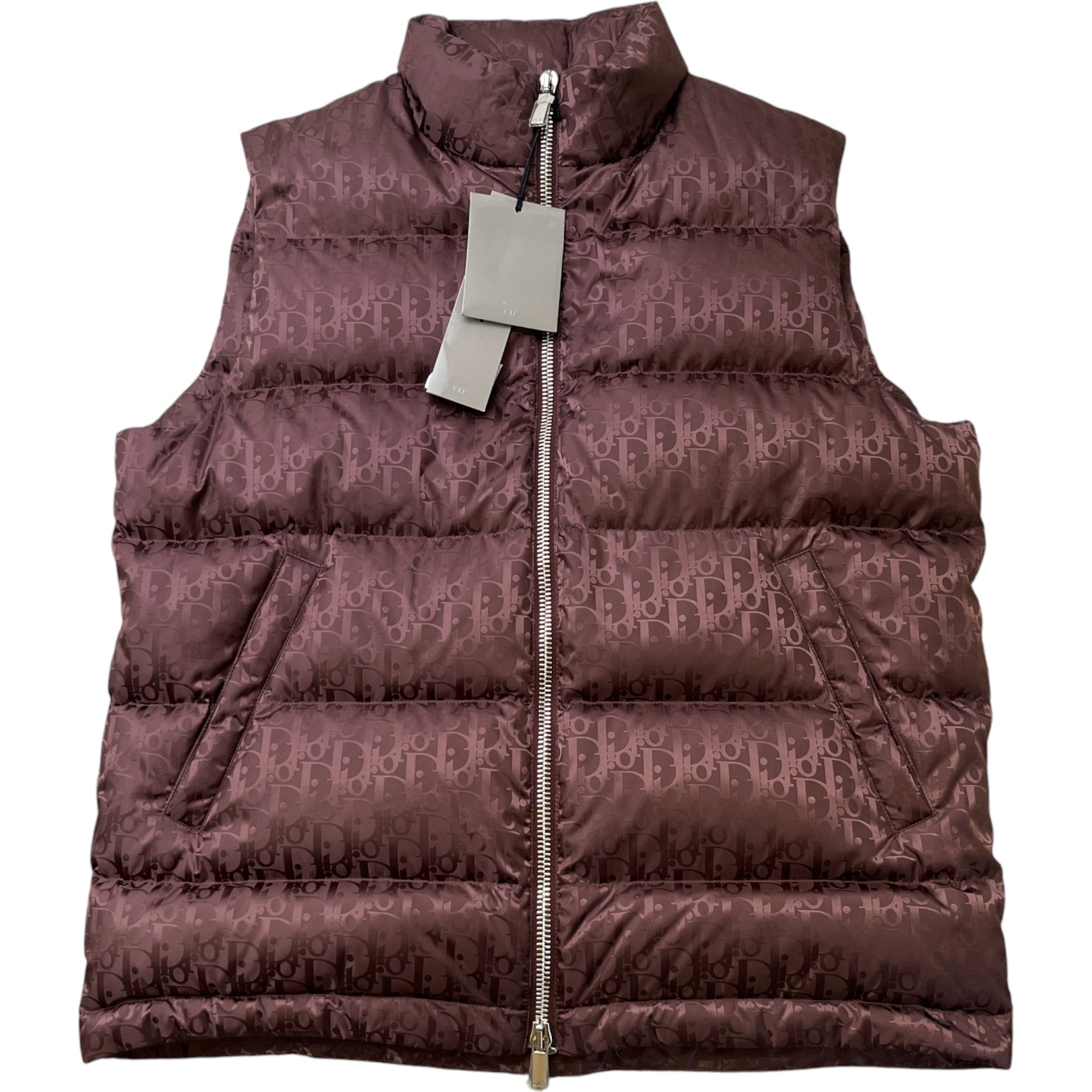 Men's Oblique Down Gilet Burgundy Size IT 46 / S