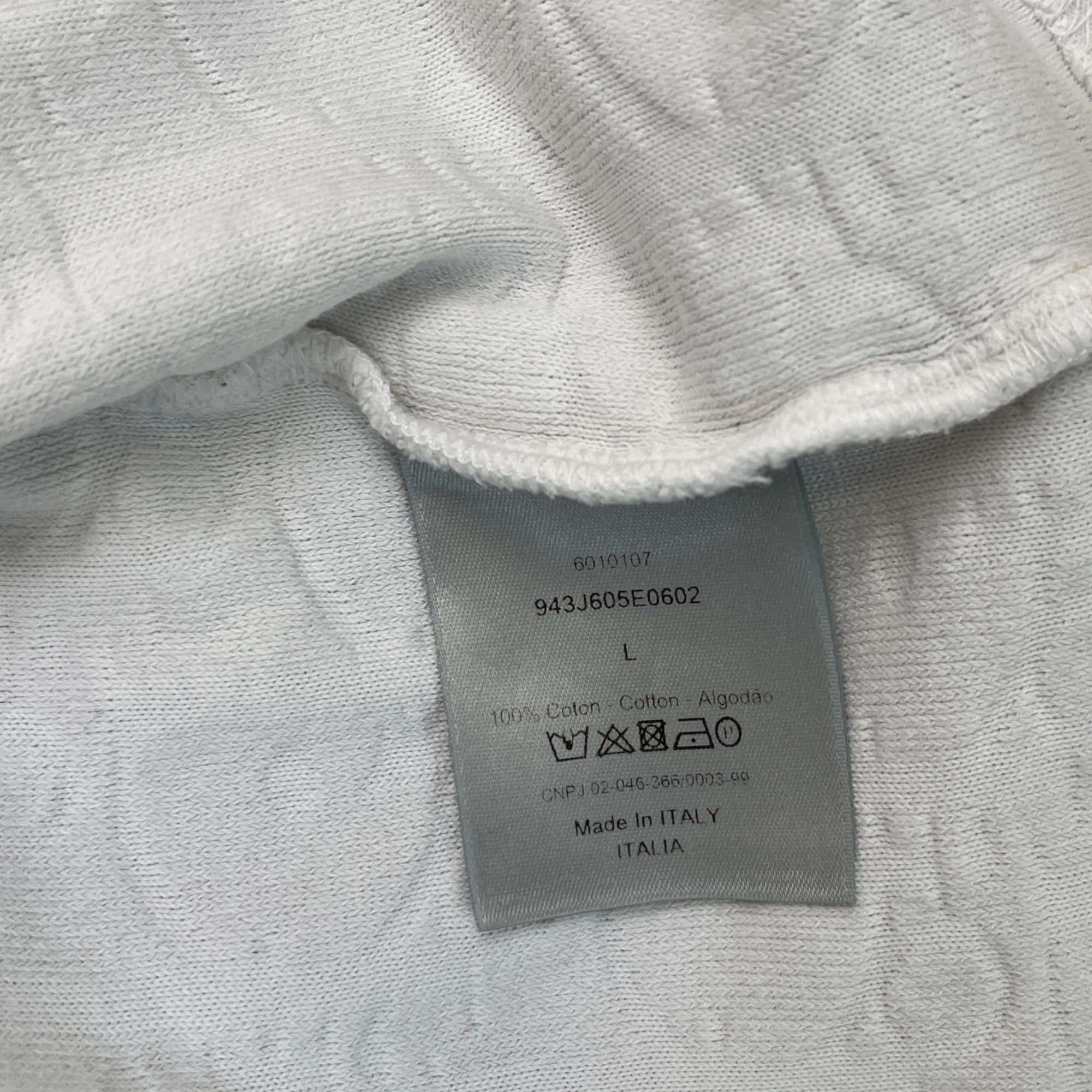 Men's Oblique T-Shirt White Size L