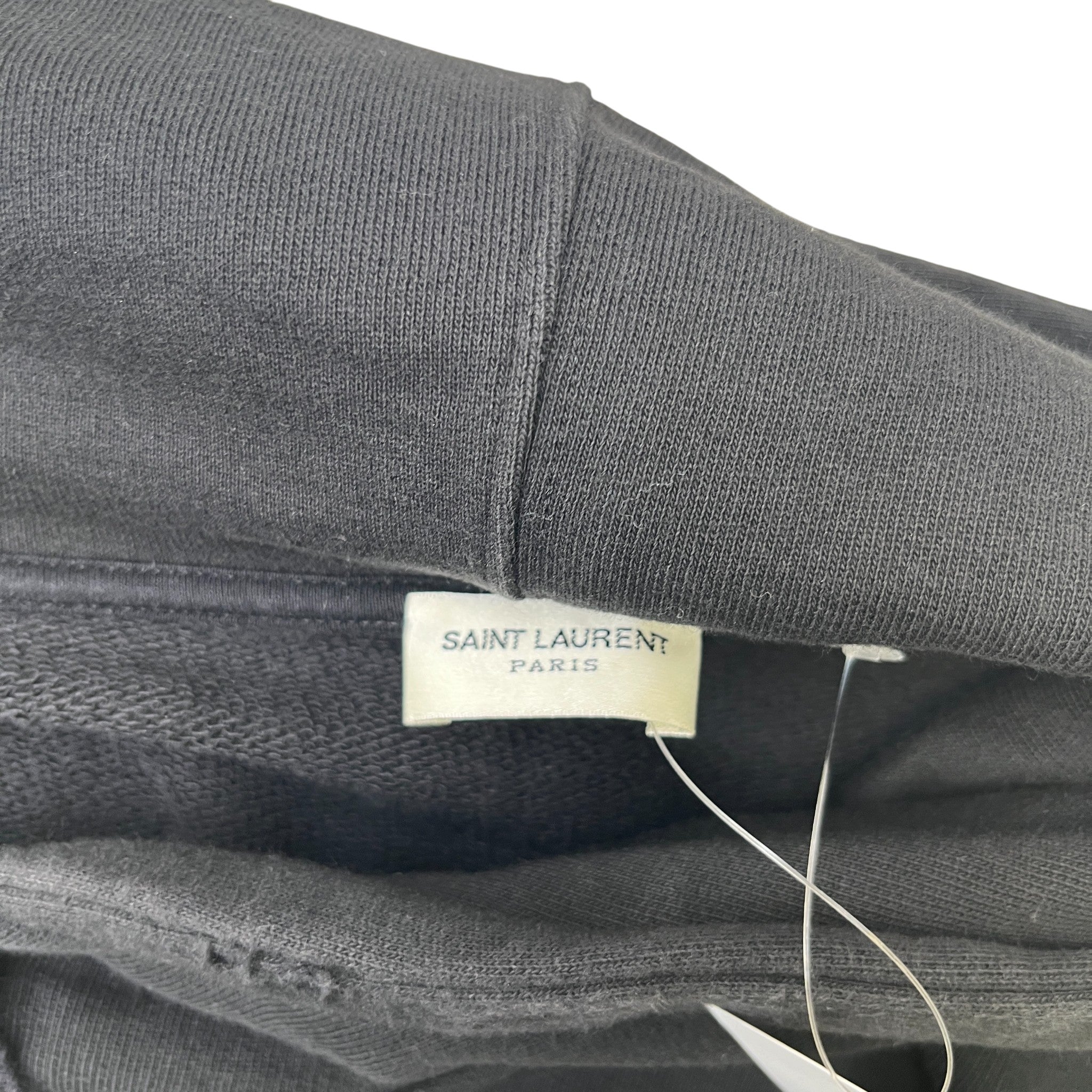 Men's Distressed Hoodie Black Size L