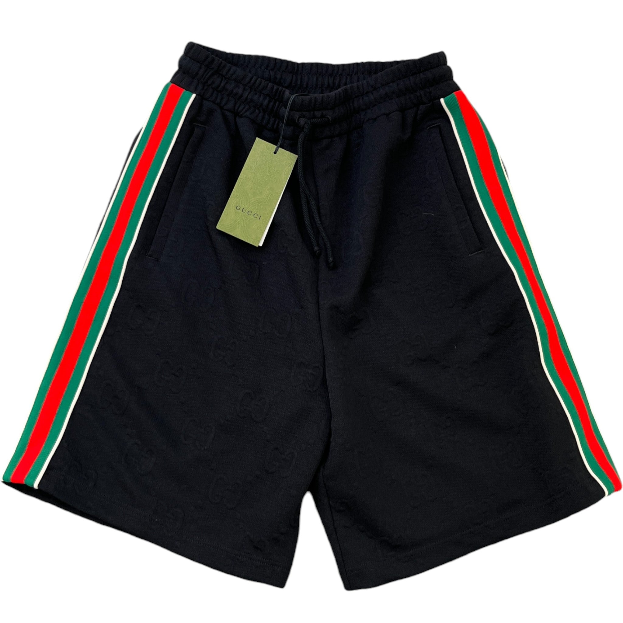 Men's Gg Jacquard Jersey Bermuda Shorts Black Size XS