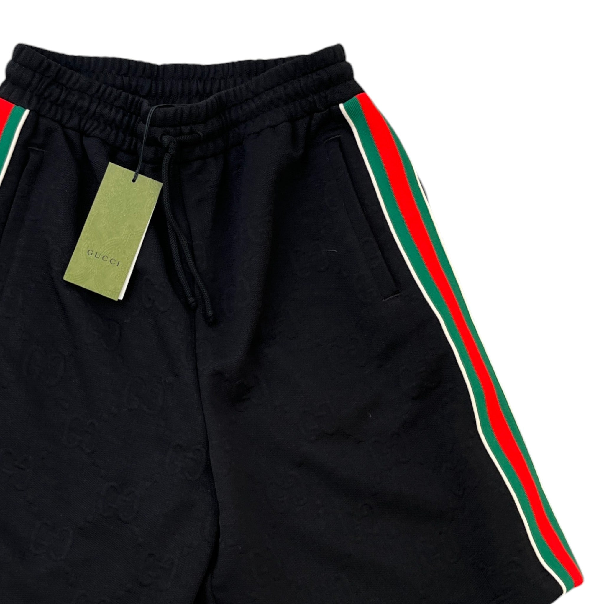 Men's Gg Jacquard Jersey Bermuda Shorts Black Size XS