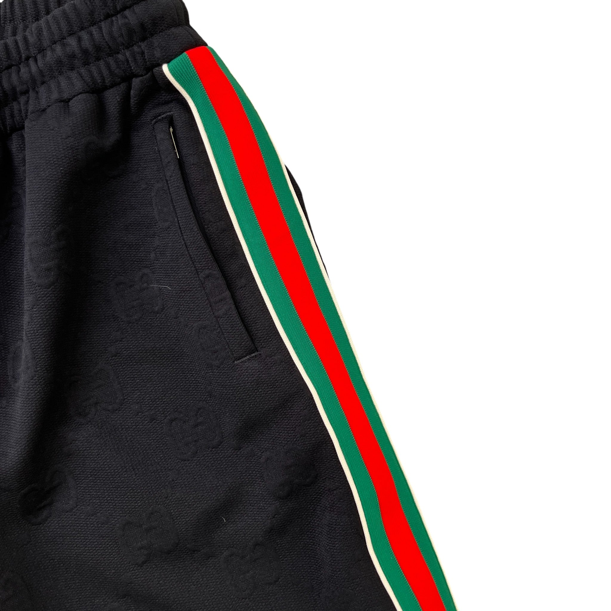 Men's Gg Jacquard Jersey Bermuda Shorts Black Size XS