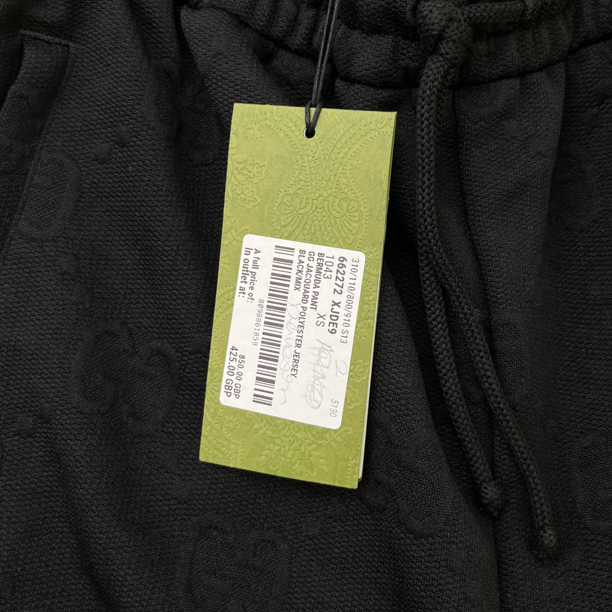 Men's Gg Jacquard Jersey Bermuda Shorts Black Size XS