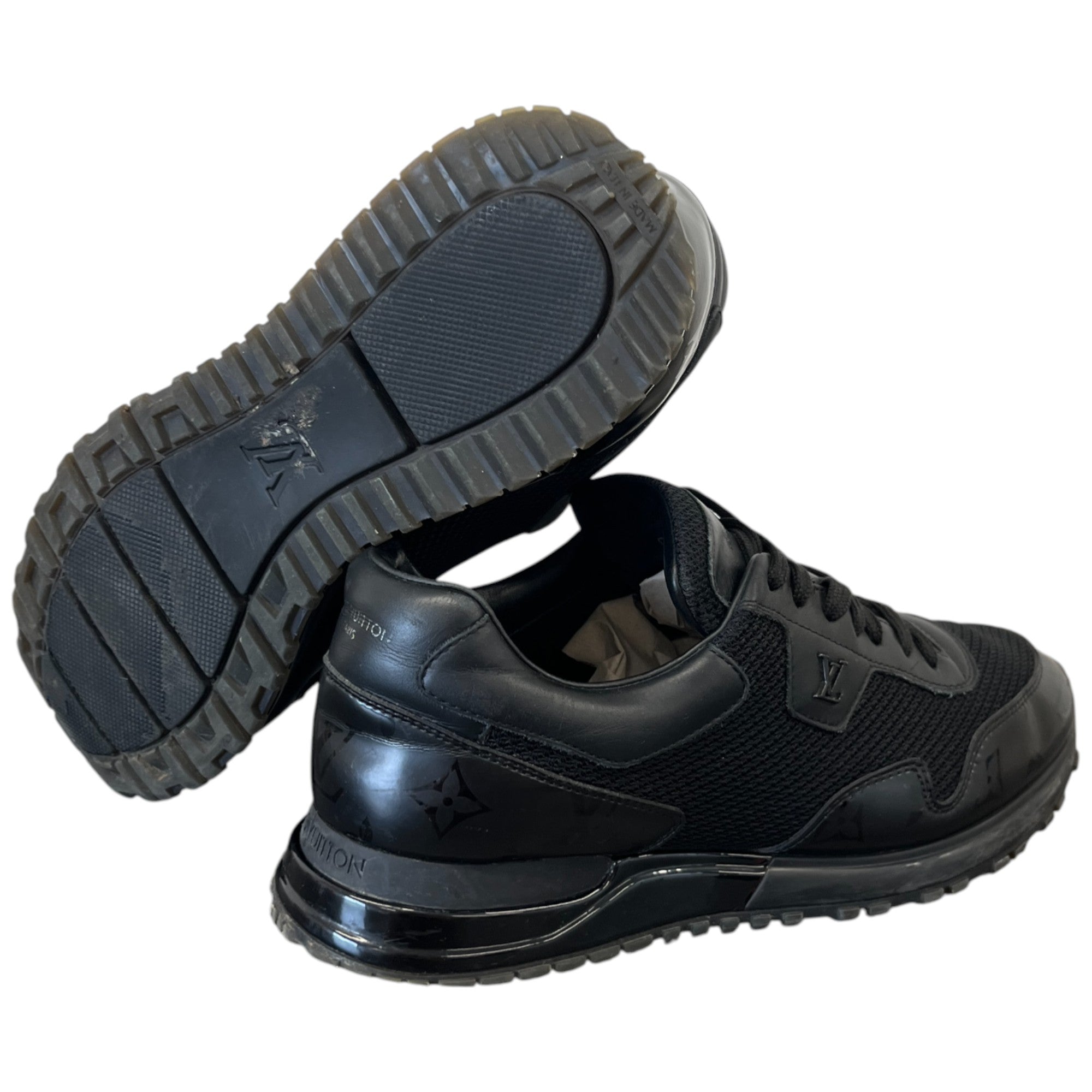 Men's Monogram Run Away Low Trainers Black Size EU 41 / UK 7