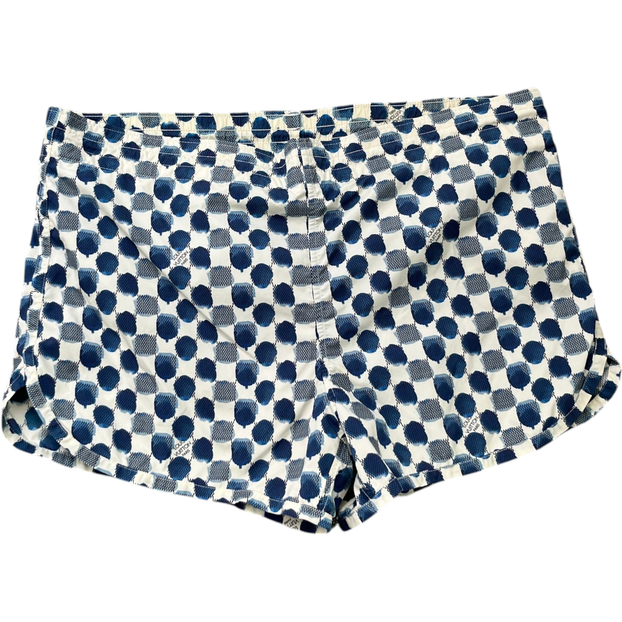 Men's Damier Swim Shorts Blue Size S