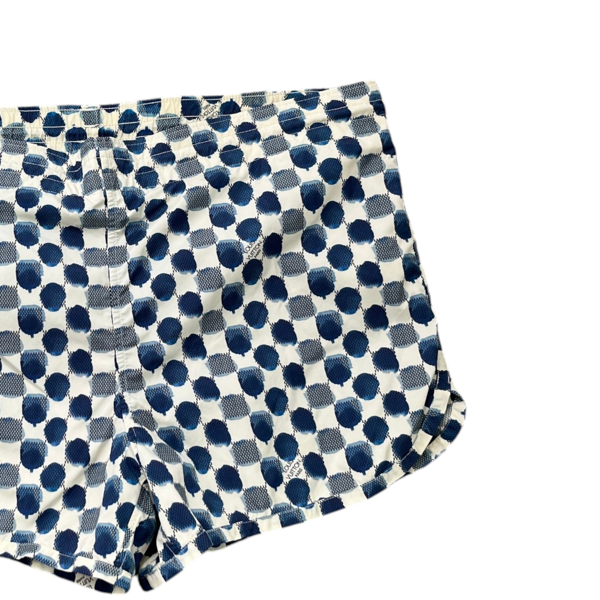 Men's Damier Swim Shorts Blue Size S