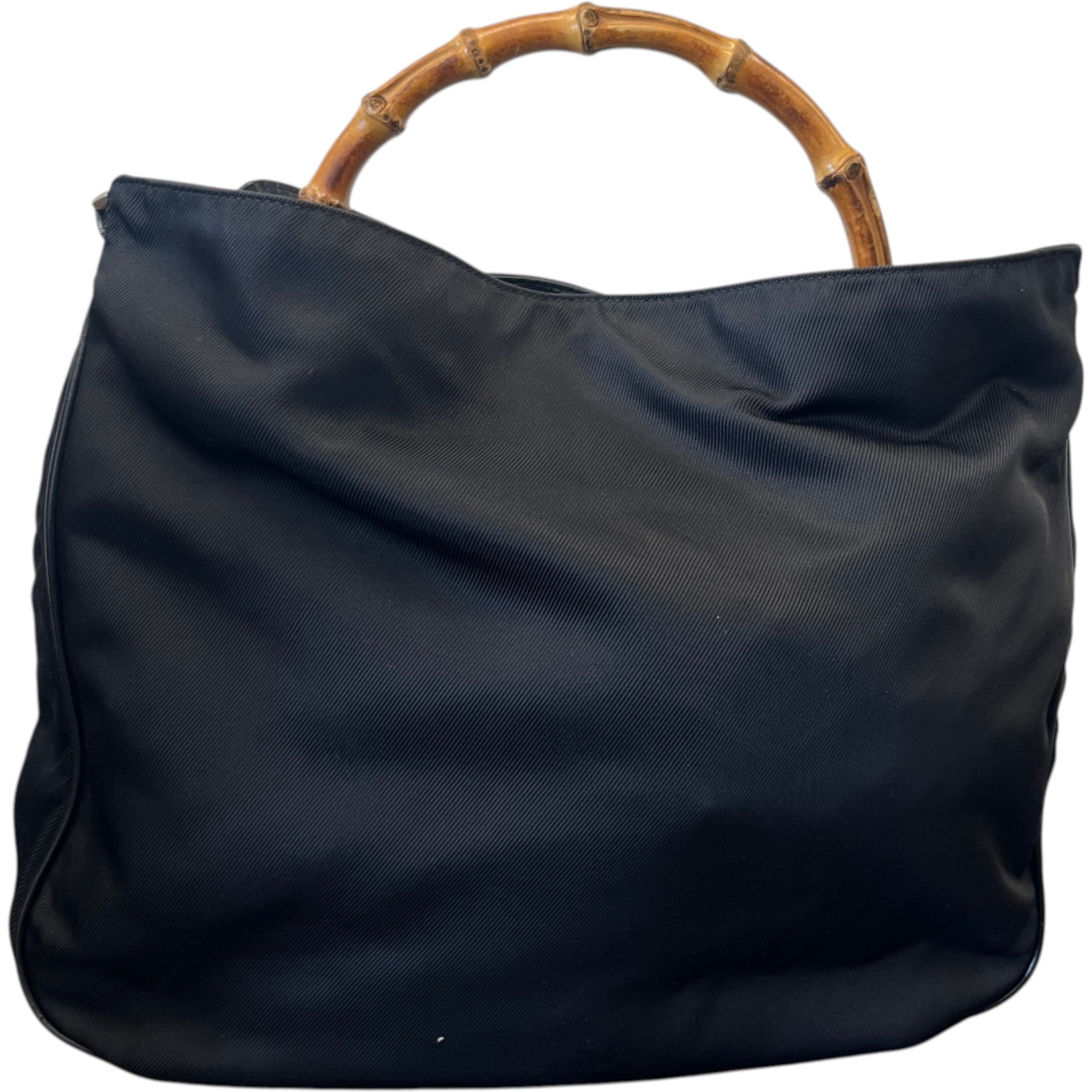 Women's Bamboo Nylon Hobo Bag Black