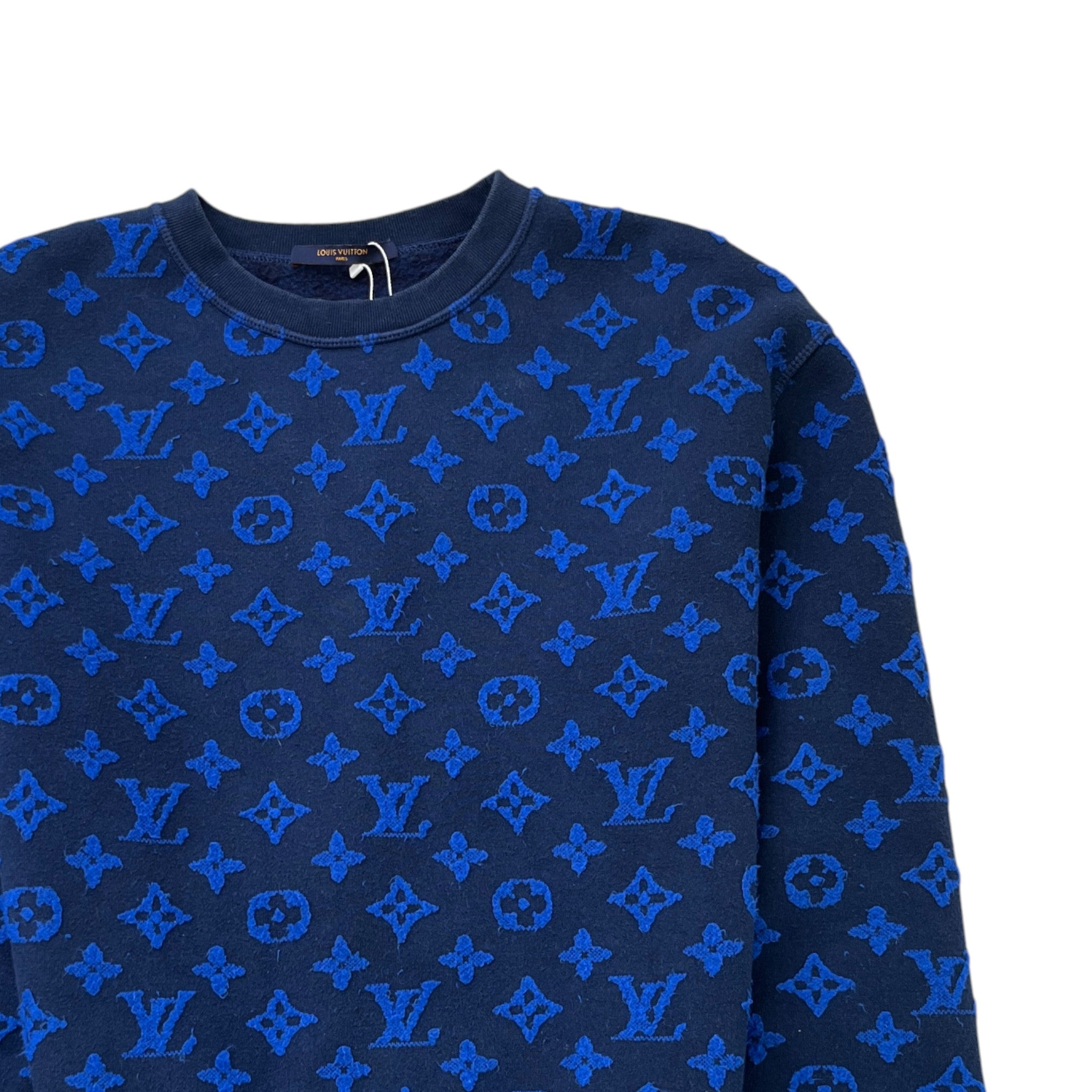 Men's Monogram Jacquard Jumper Blue Size M