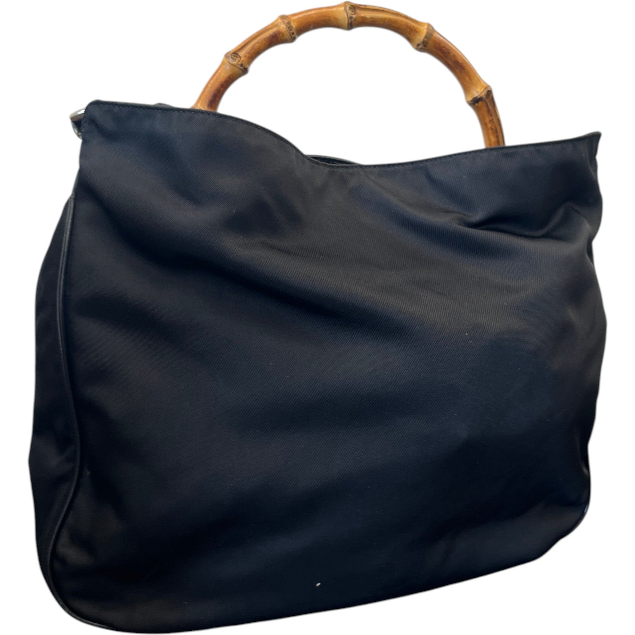 Women's Bamboo Nylon Hobo Bag Black