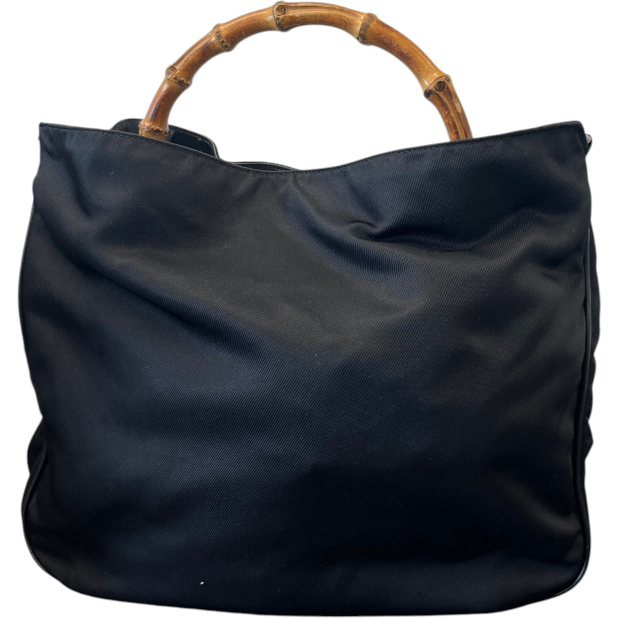 Women's Bamboo Nylon Hobo Bag Black