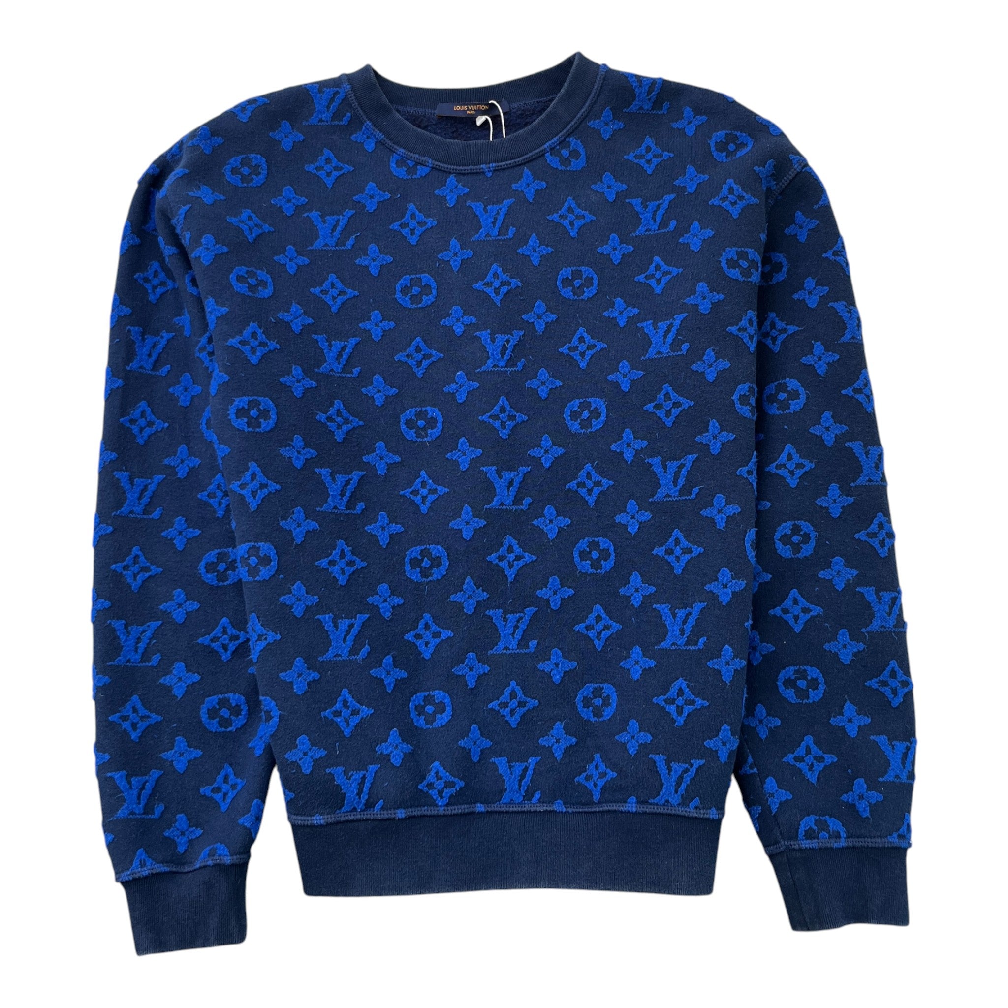 Men's Monogram Jacquard Jumper Blue Size M