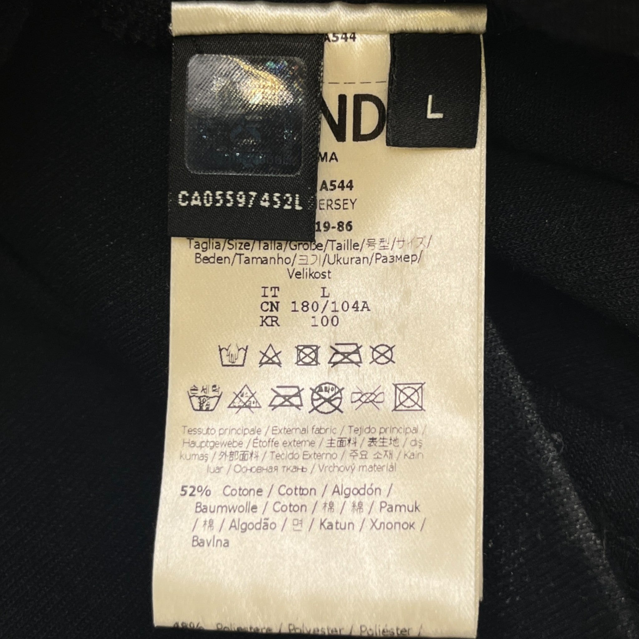 Men's Ff Zucca Sweatshirt Black Size L