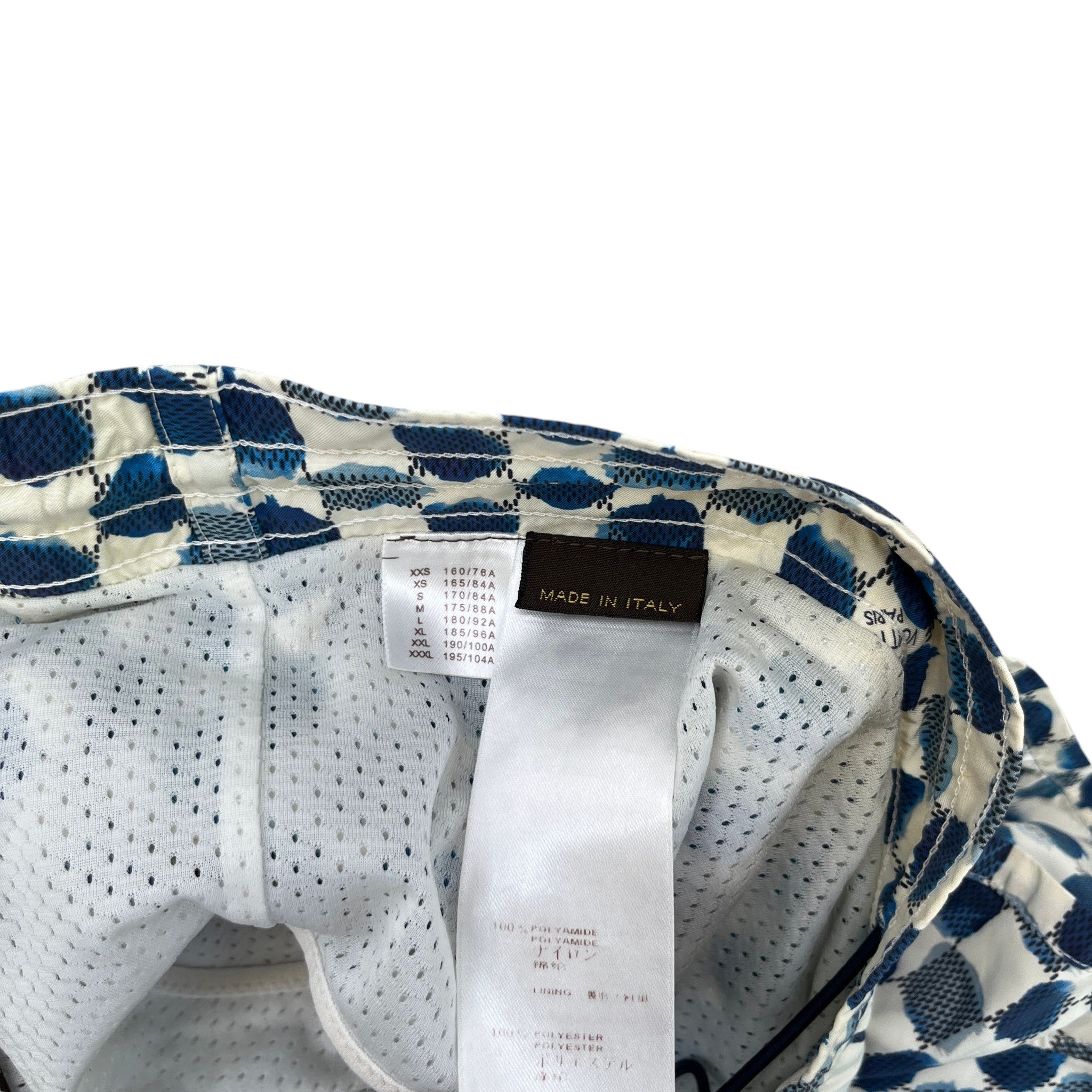 Men's Damier Swim Shorts Blue Size S