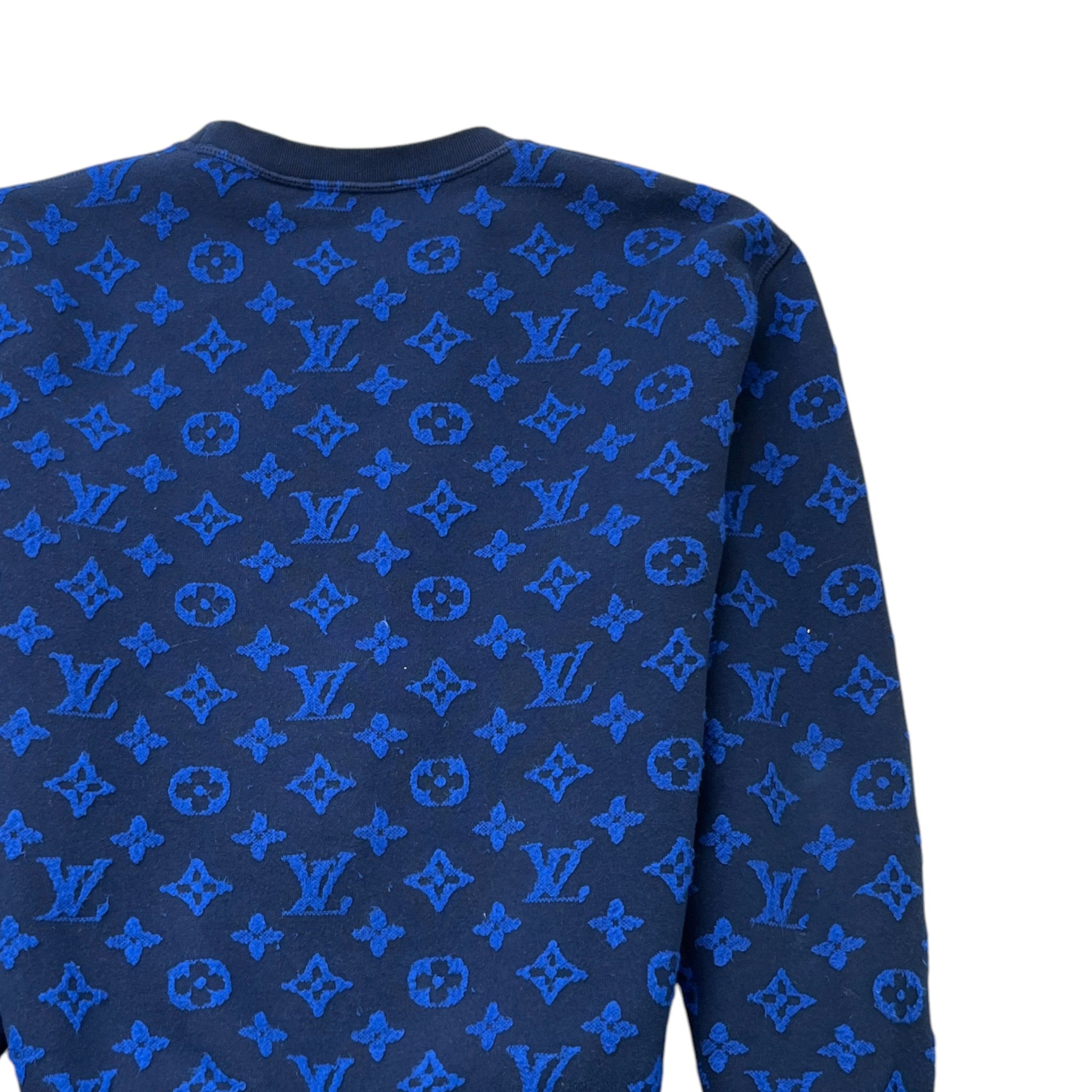 Men's Monogram Jacquard Jumper Blue Size M