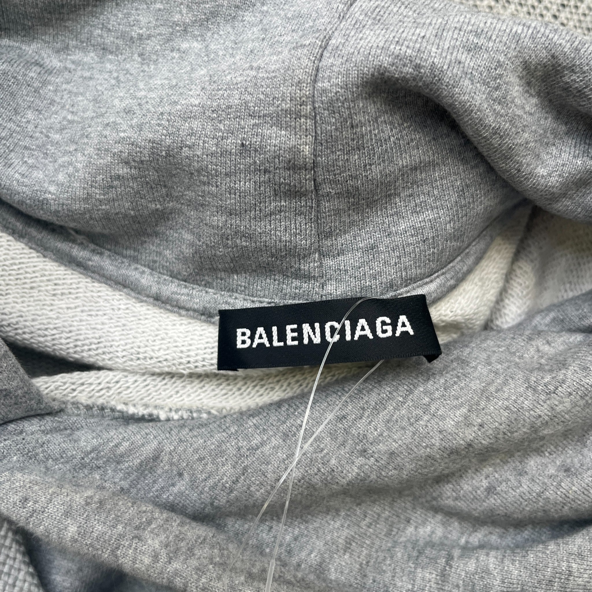 Men's Political Logo Hoodie Grey Size L