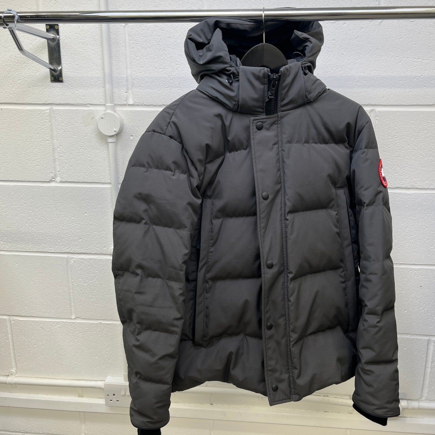 Men's Wyndham Parka Down Jacket Charcoal Size L
