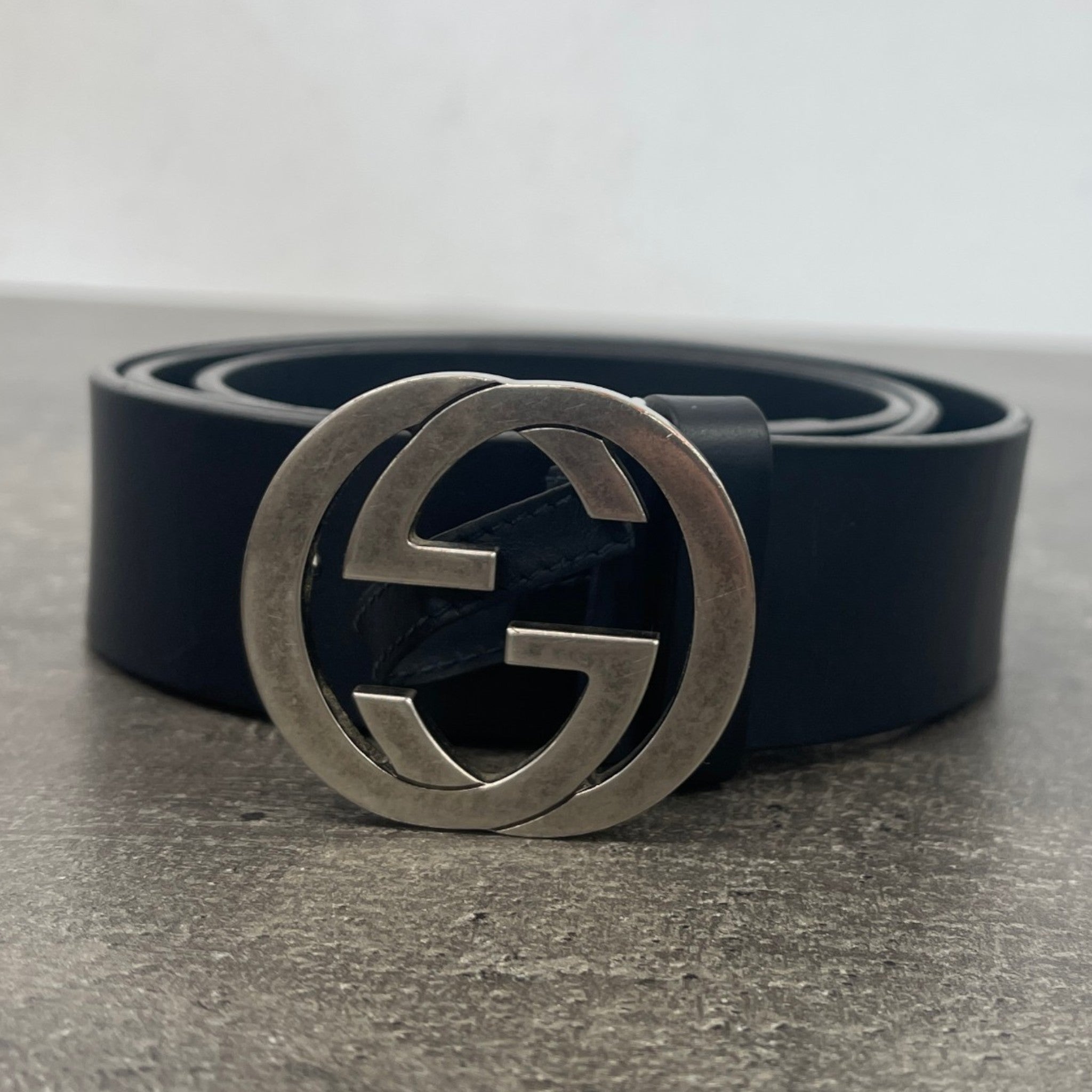 Men's Interlocking G Belt Black
