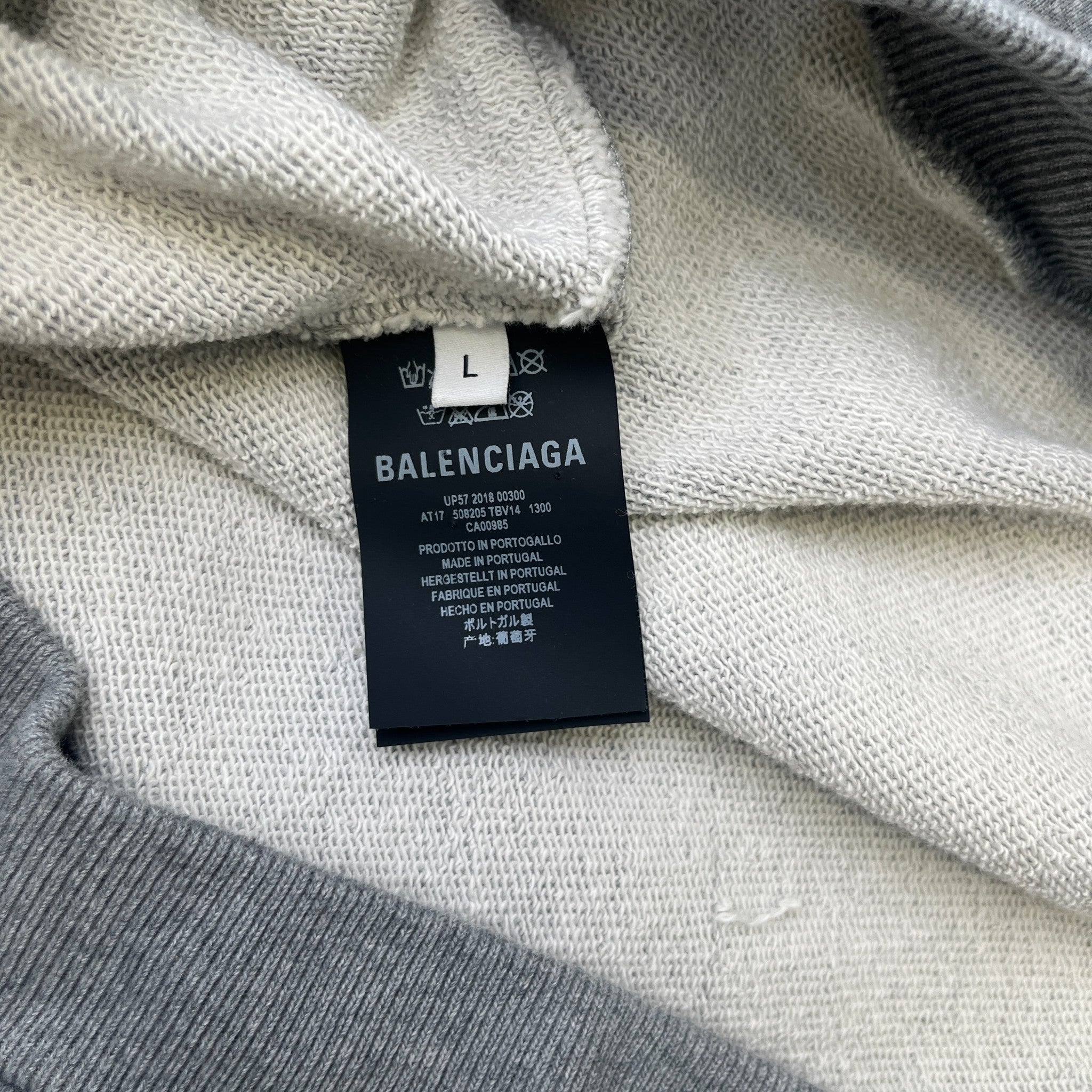 Men's Political Logo Hoodie Grey Size L