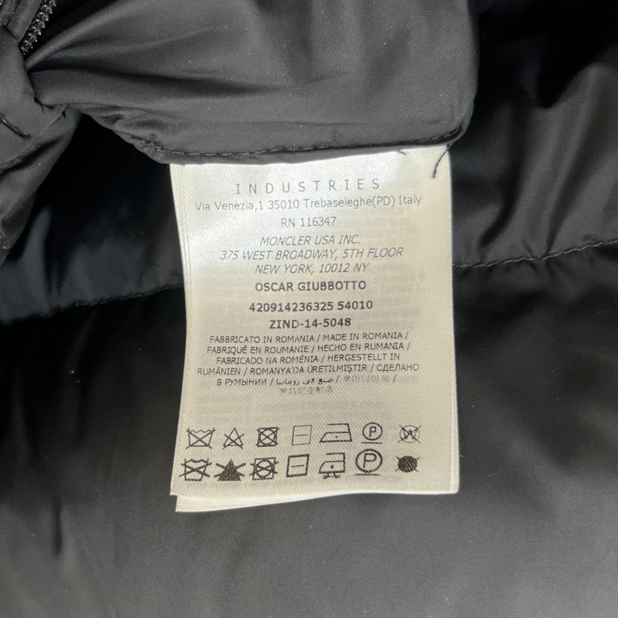 Men's Oscar Down Jacket Black Size 4 / XL