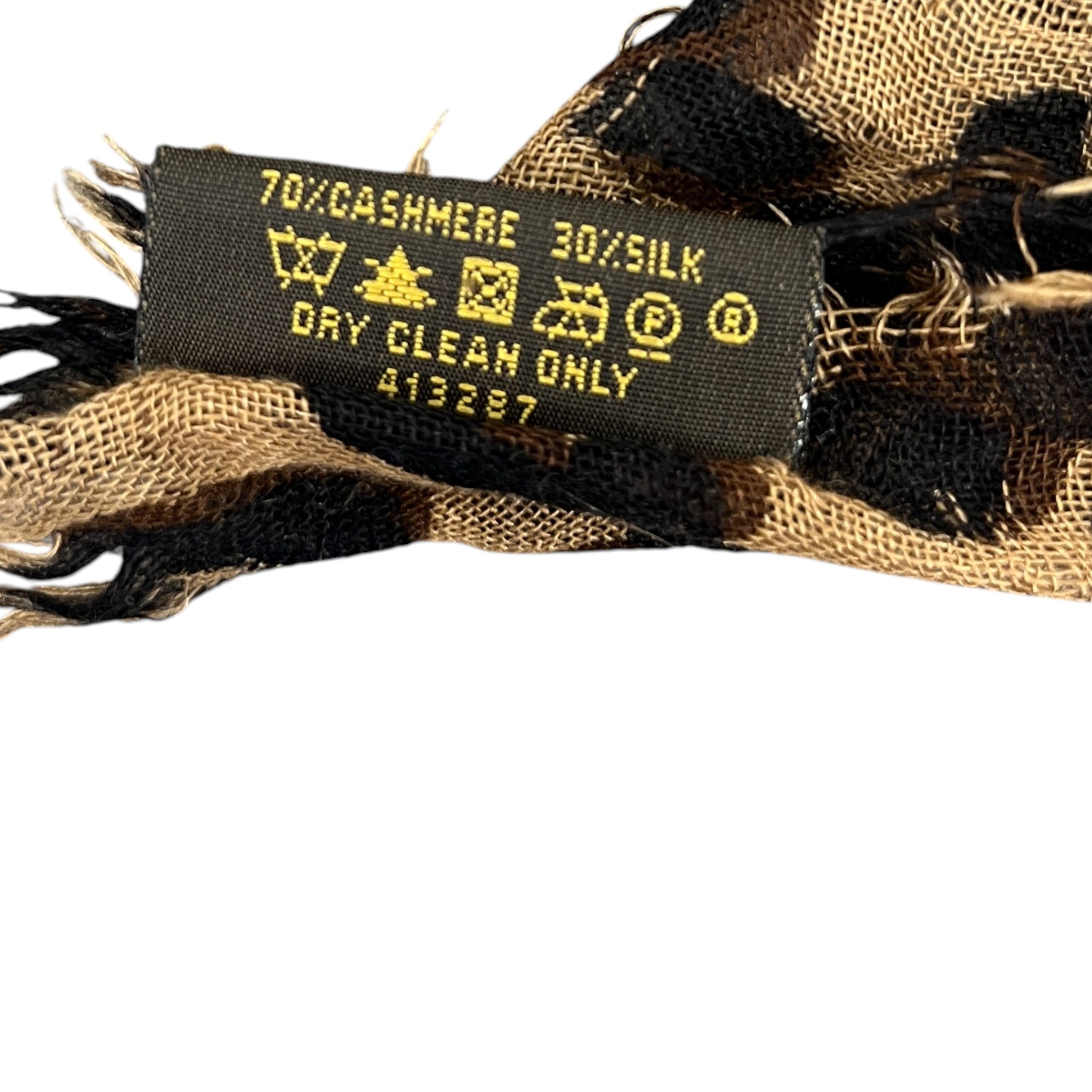 Women's Leopard Print Logo Scarf Brown