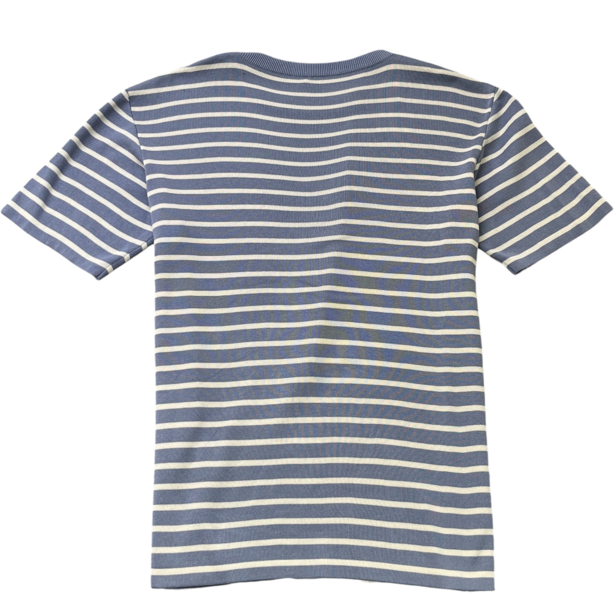 Men's Stripe Logo Print T-Shirt Blue Size M