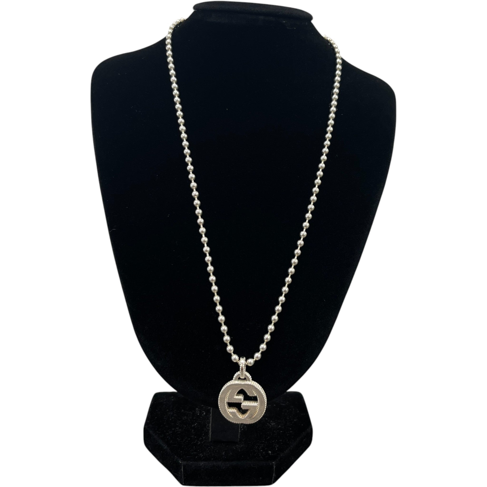 Women's Interlocking G Necklace White
