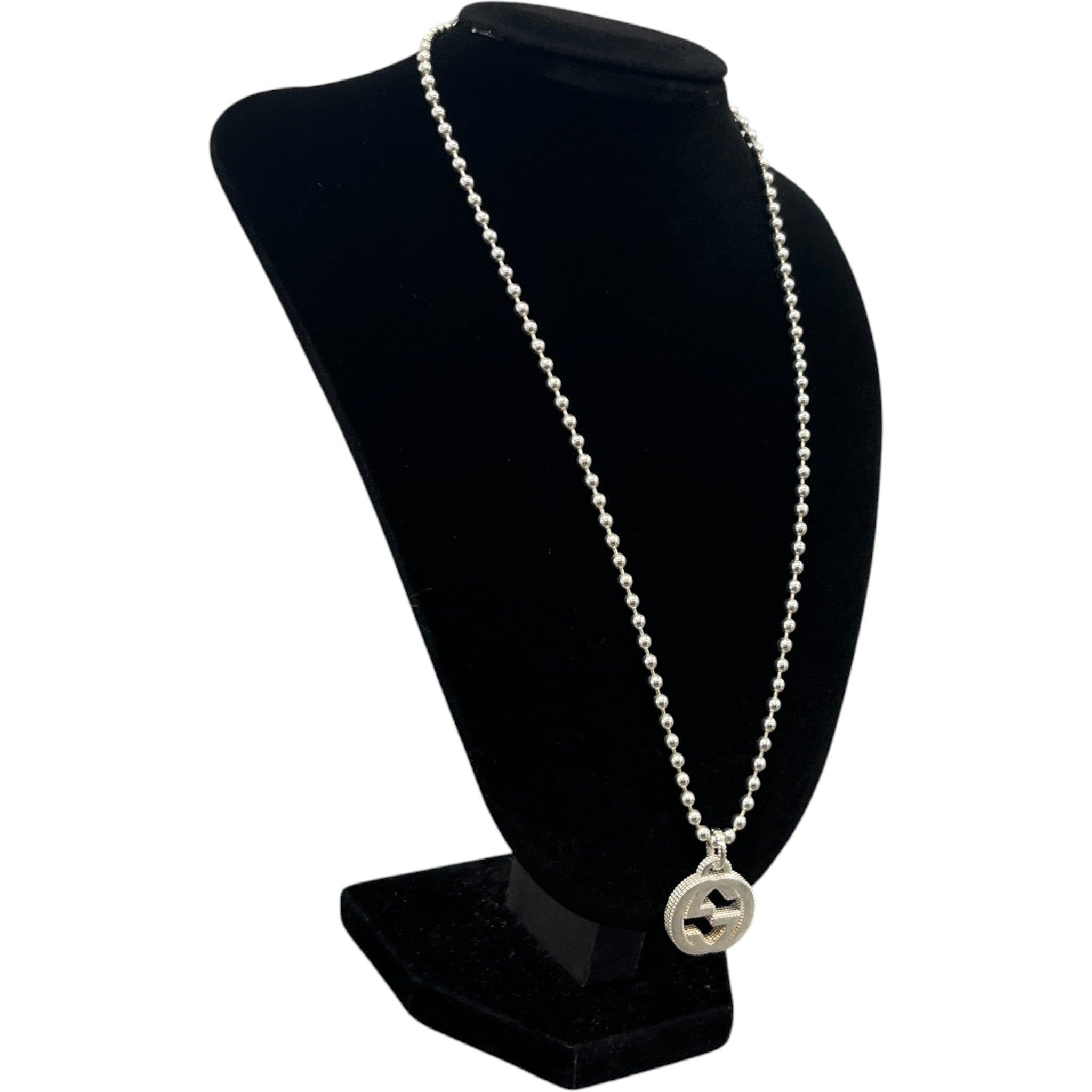 Women's Interlocking G Necklace White