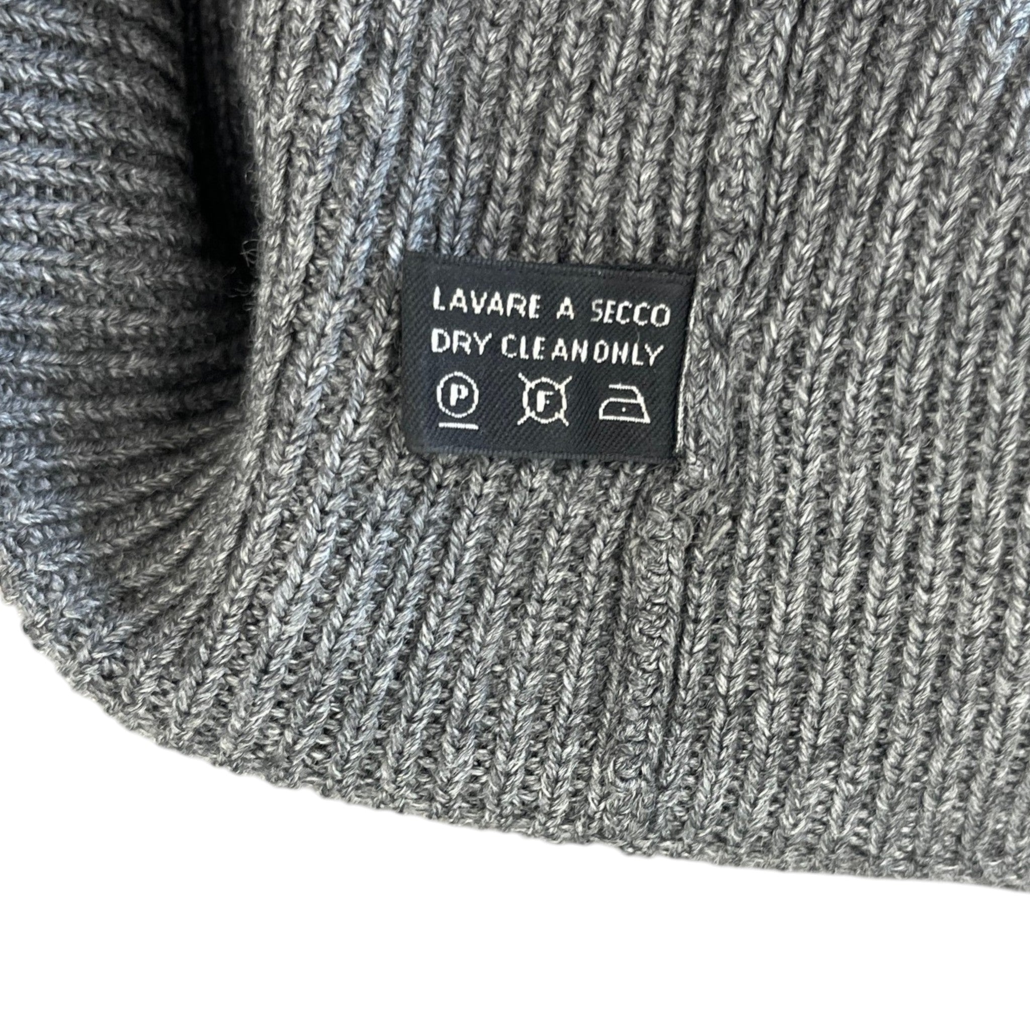 Men's Web Stripe Beanie Hat Grey
