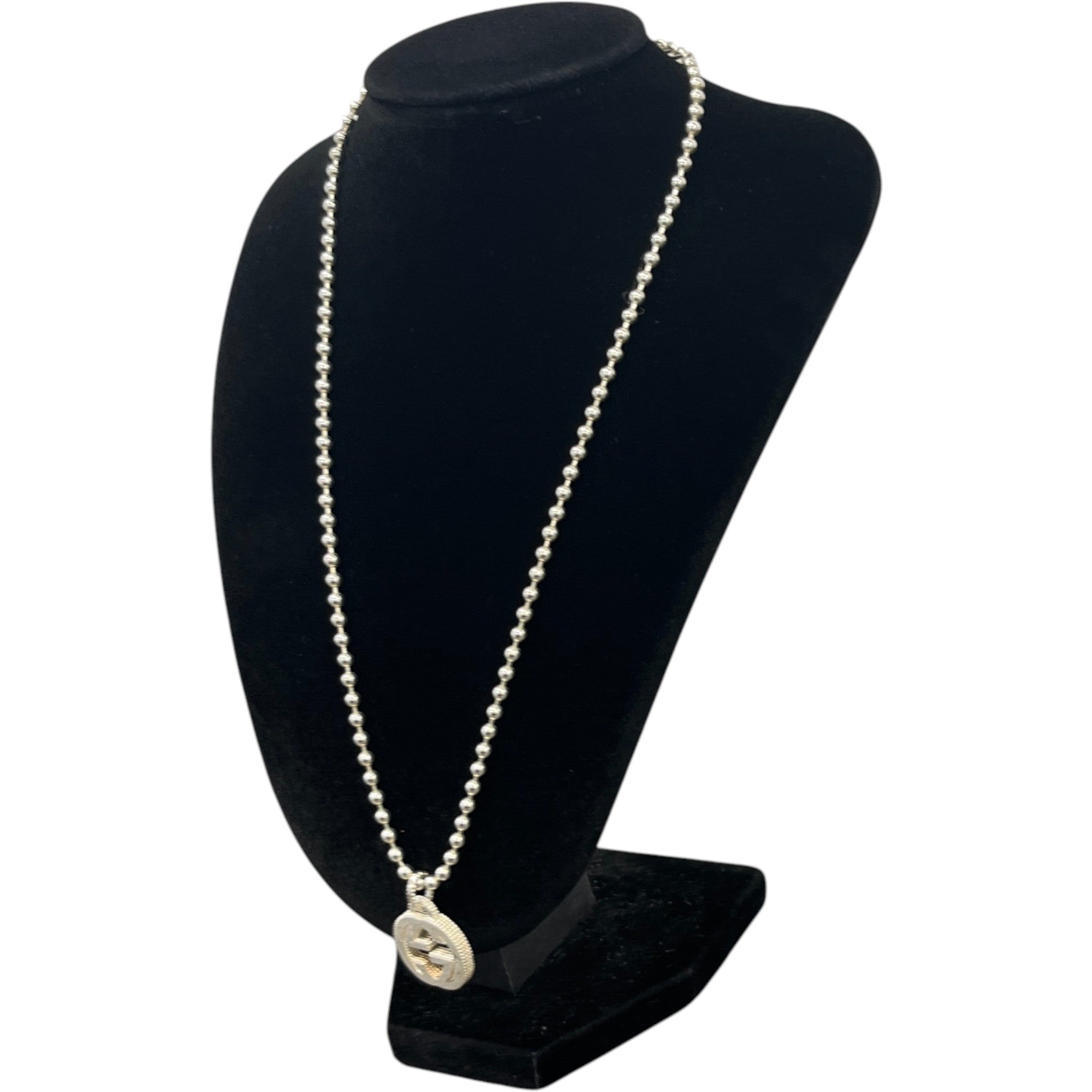 Women's Interlocking G Necklace White